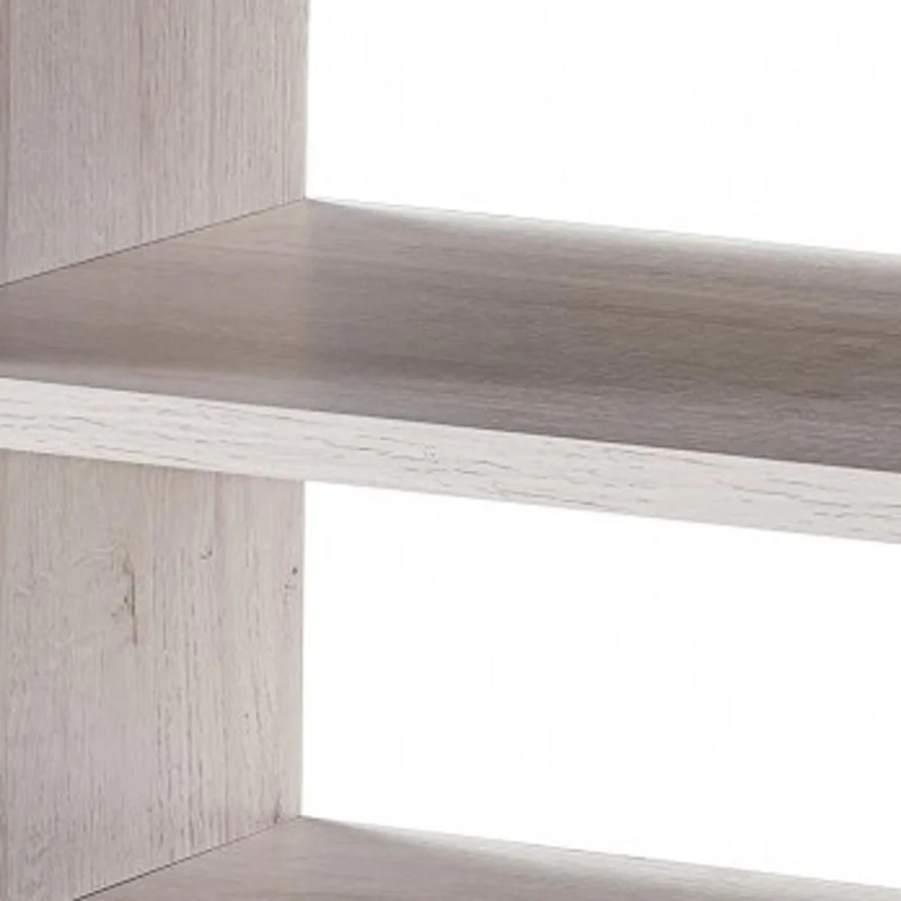 Contemporary White and Gray TV Stand By Homeroots - Image 2
