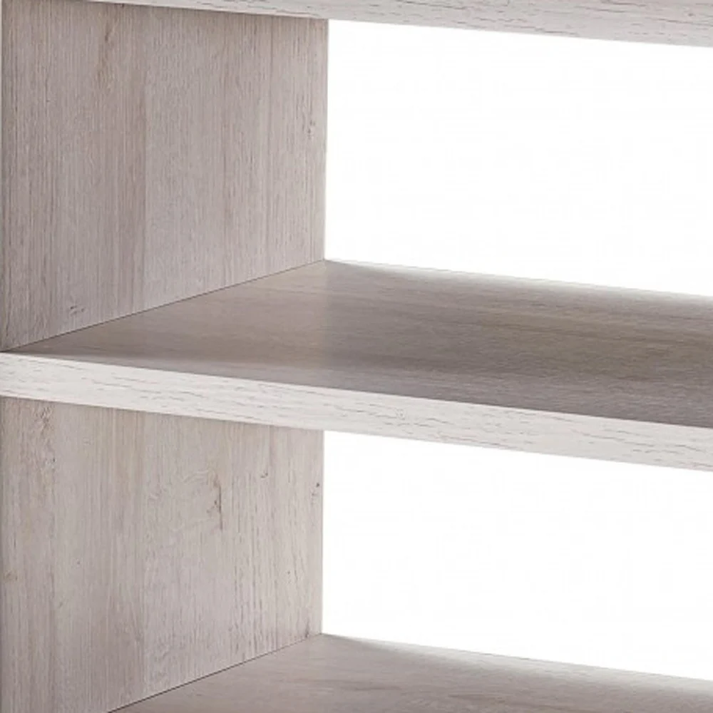 Contemporary White and Gray TV Stand By Homeroots - Image 3