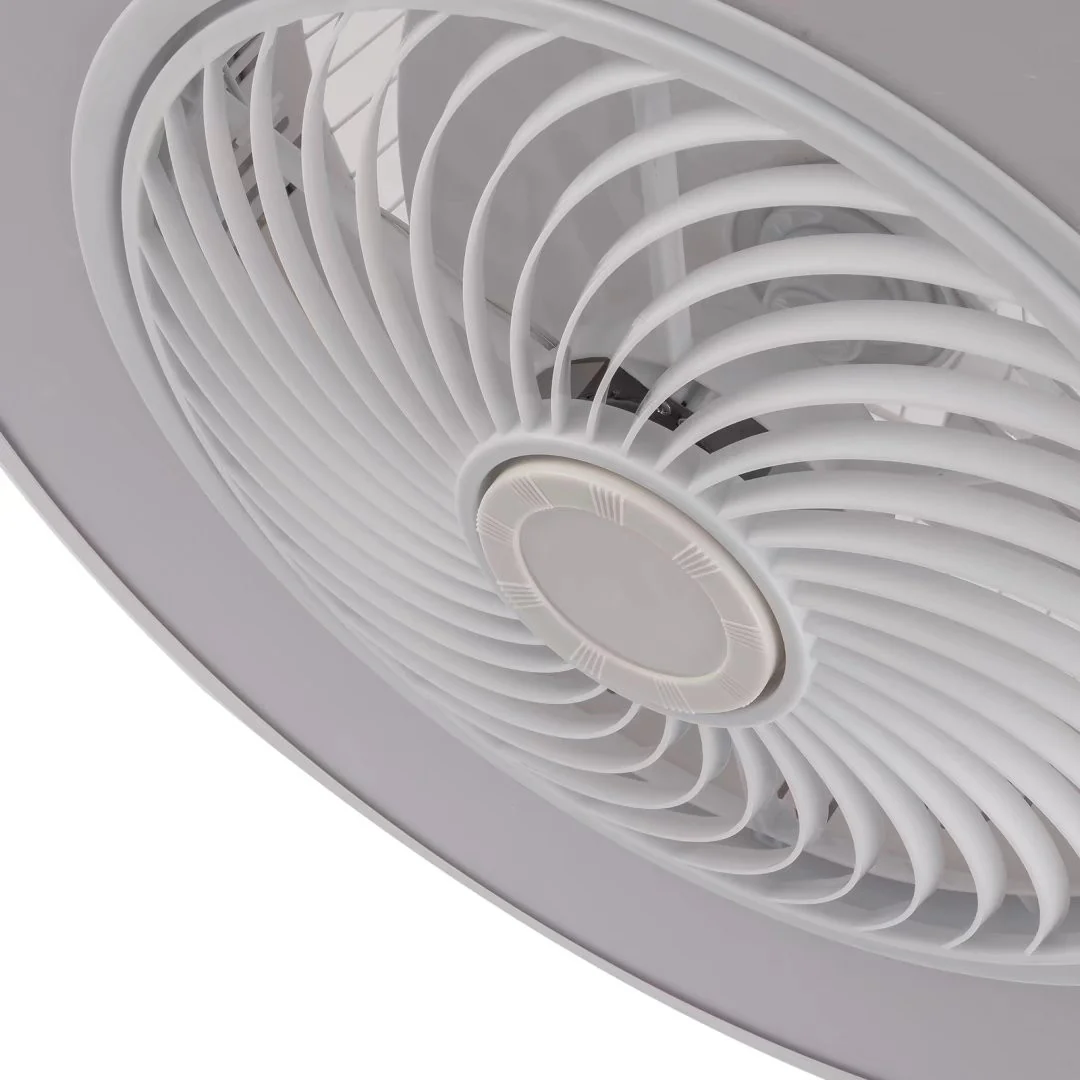 Contemporary White Ceiling Lamp And Fan By Homeroots - Image 5