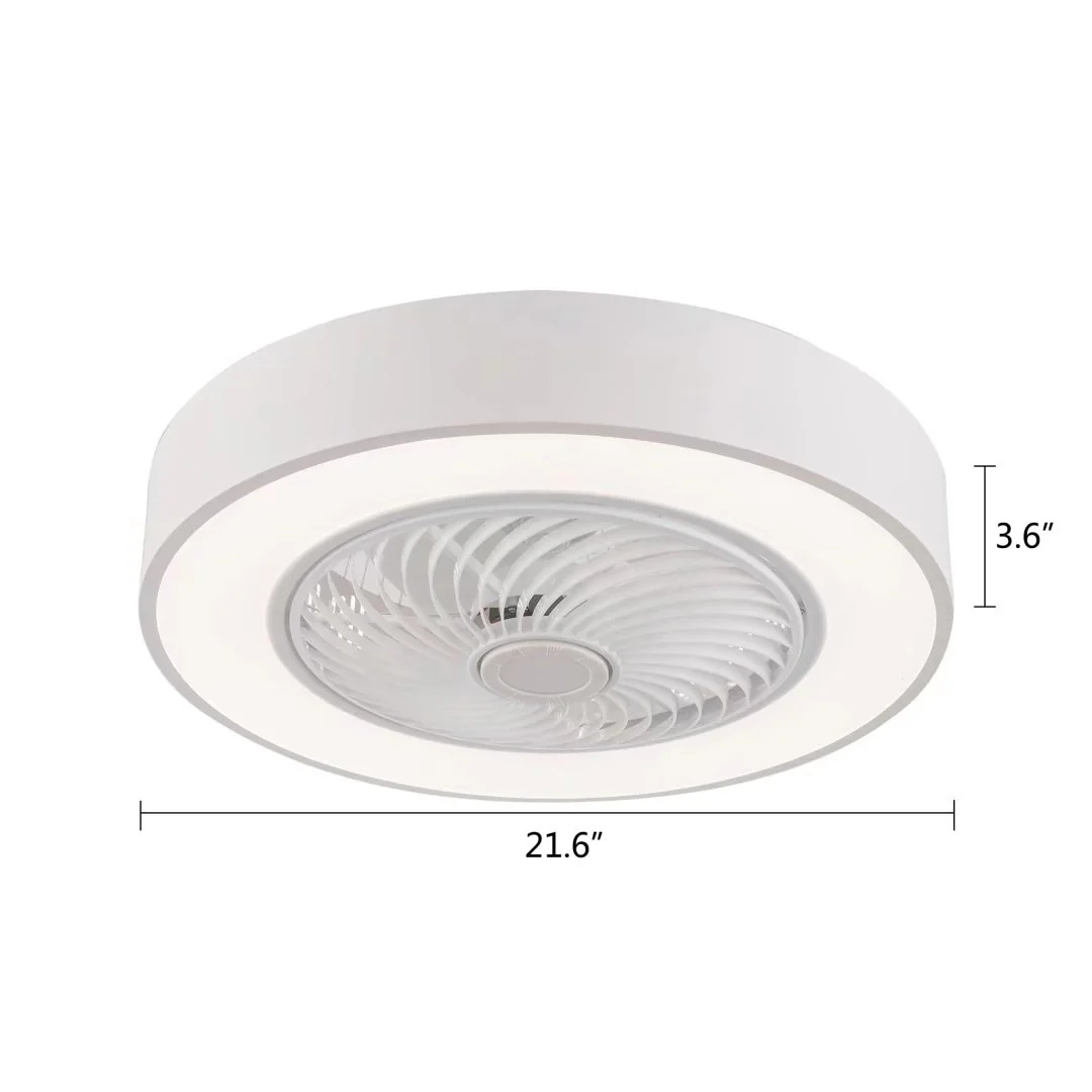 Contemporary White Ceiling Lamp And Fan By Homeroots - Image 6