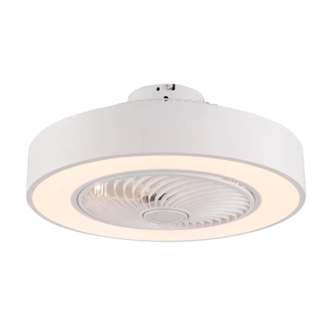 Contemporary White Ceiling Lamp And Fan By Homeroots - Image 7