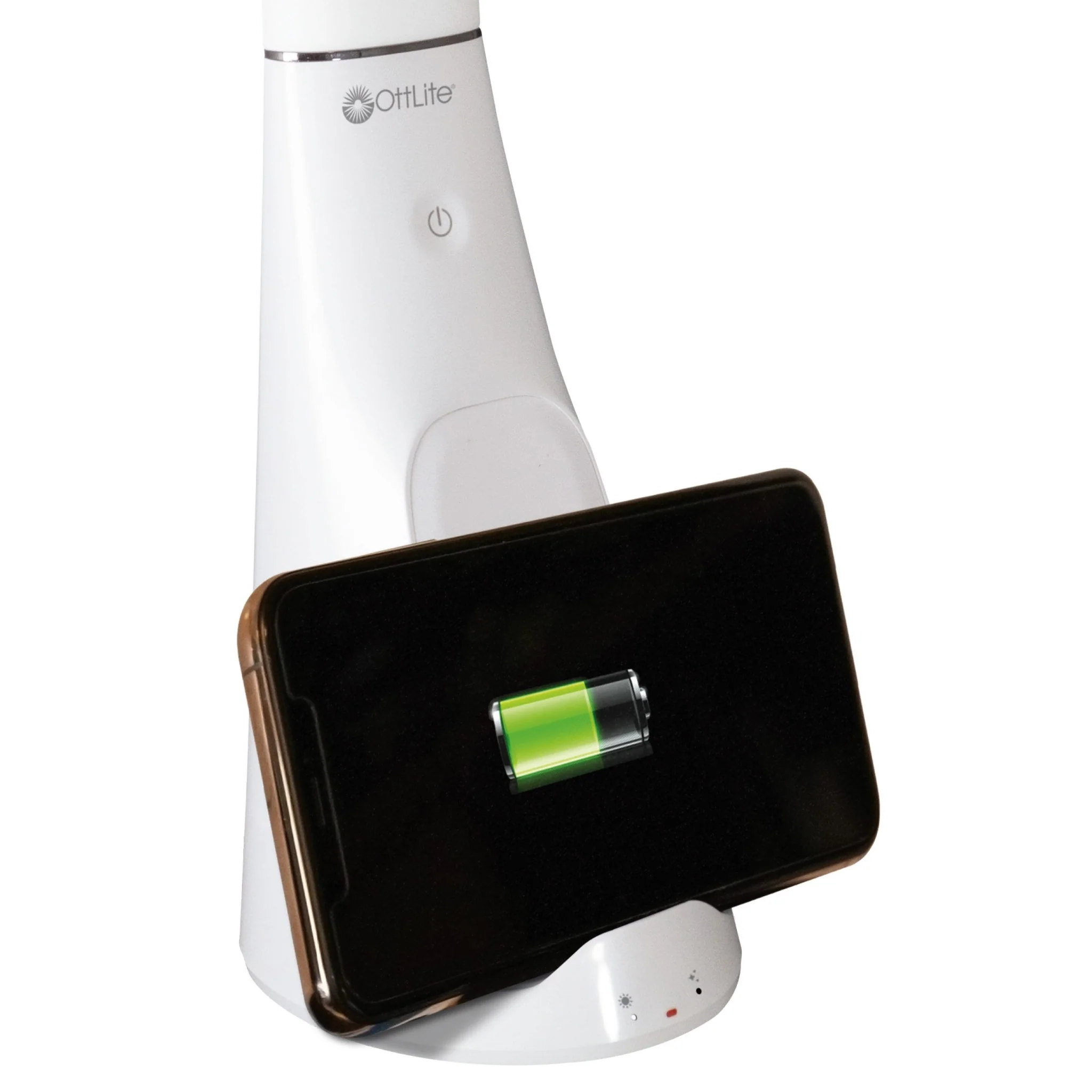 Contemporary White Sanitizing and Charging LED Desk Lamp By Homeroots - Image 3