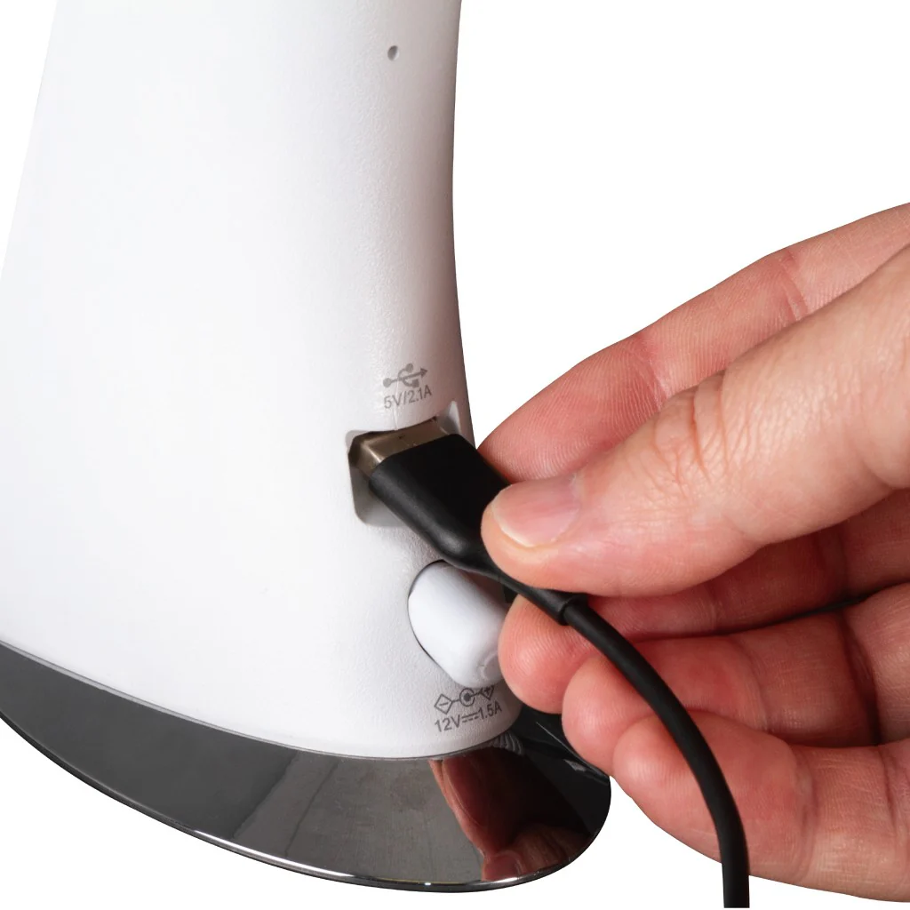 Contemporary White Sanitizing LED Desk Lamp By Homeroots - Image 3