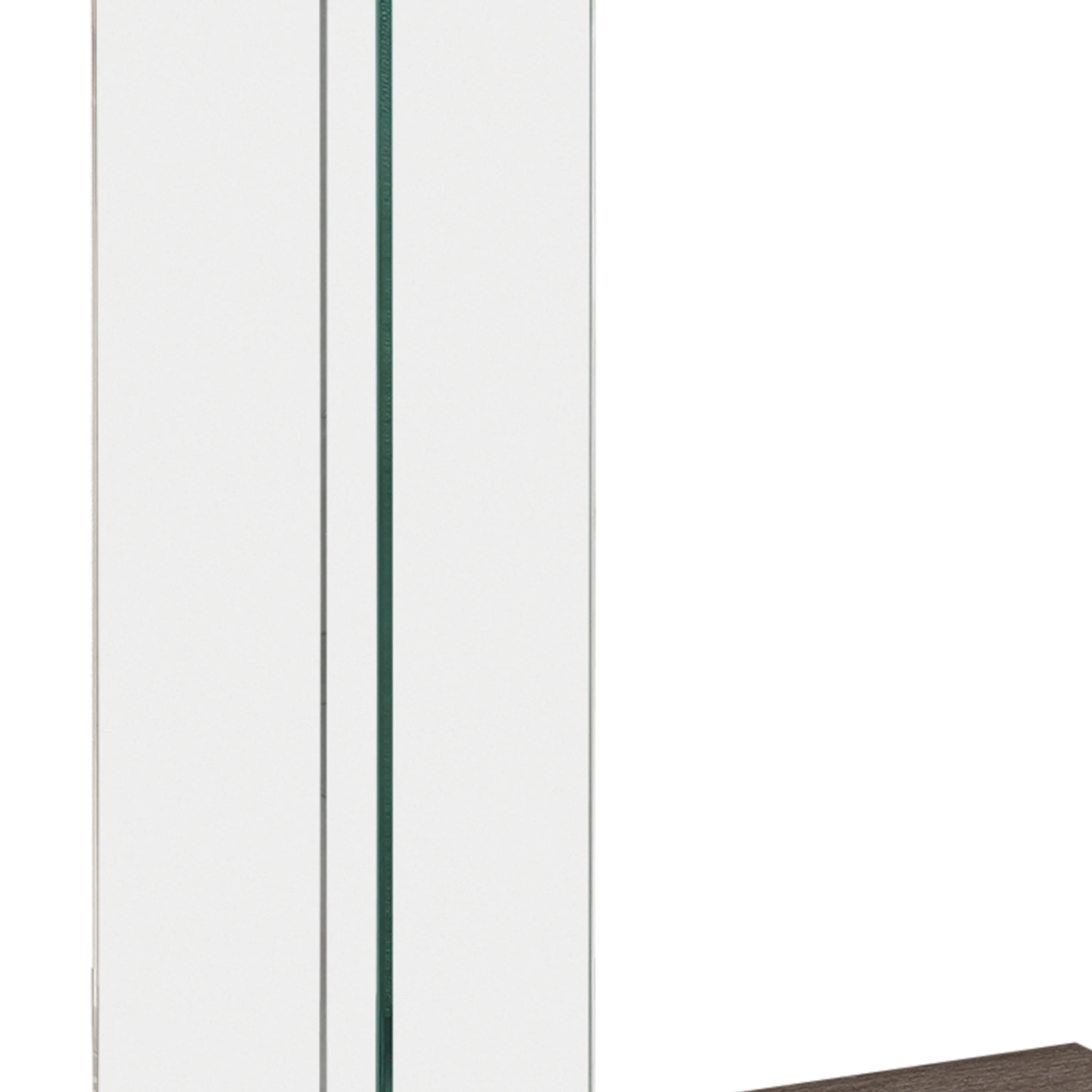 Contemporary Wood And Glass Snack Table, Gray And Clear By Benzara - Image 3
