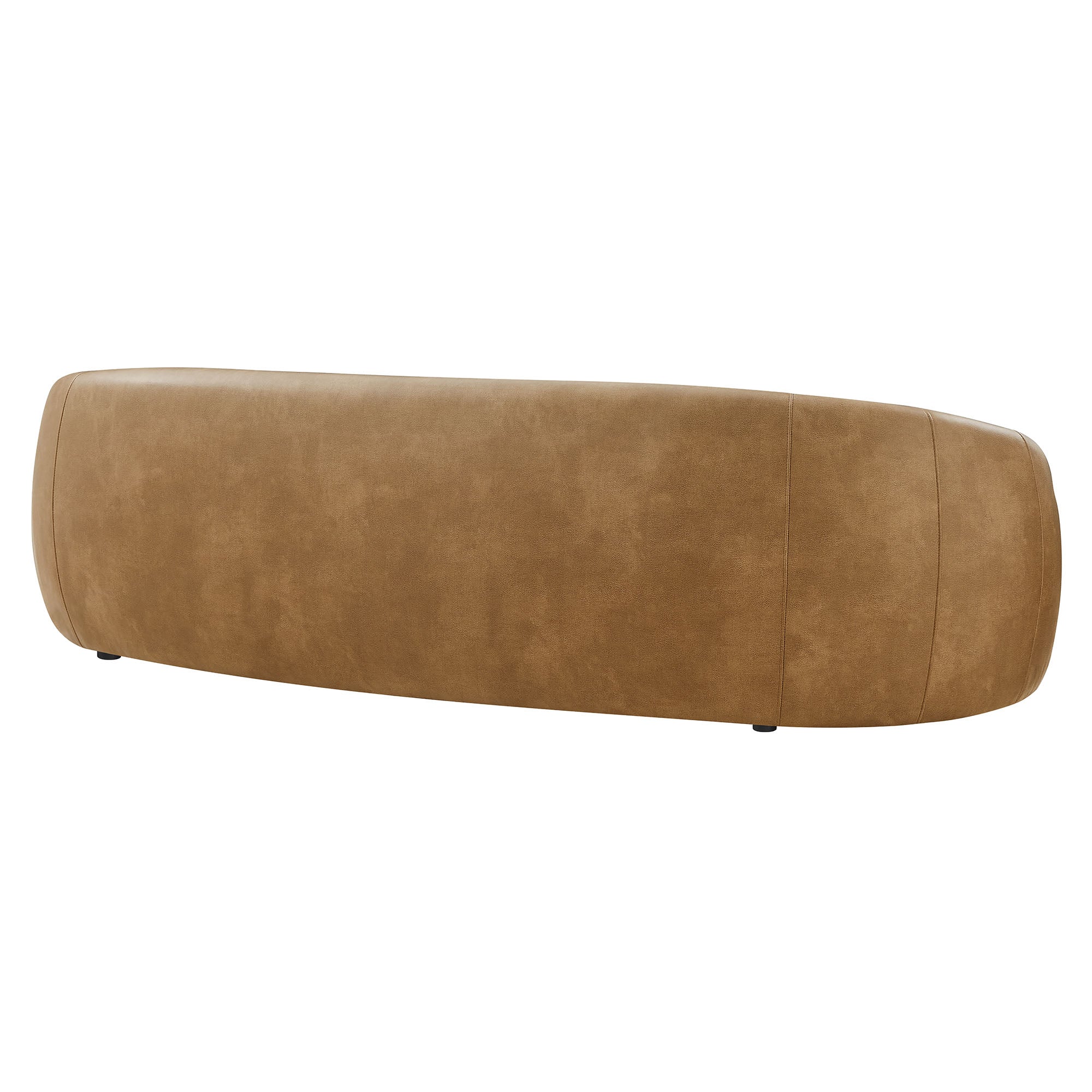 Contessa Curved Vegan Leather Sofa by Modway - Image 3