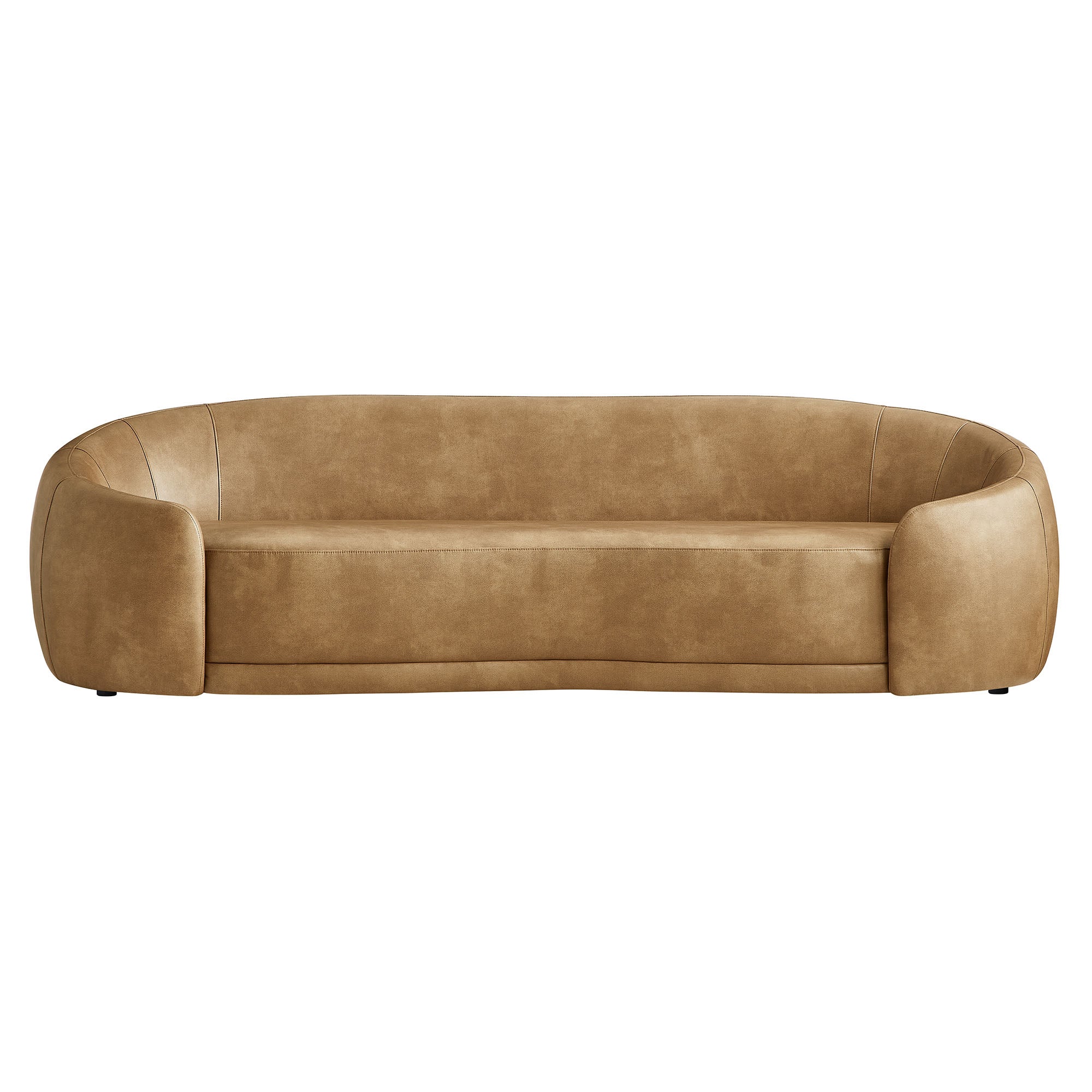 Contessa Curved Vegan Leather Sofa by Modway - Image 4