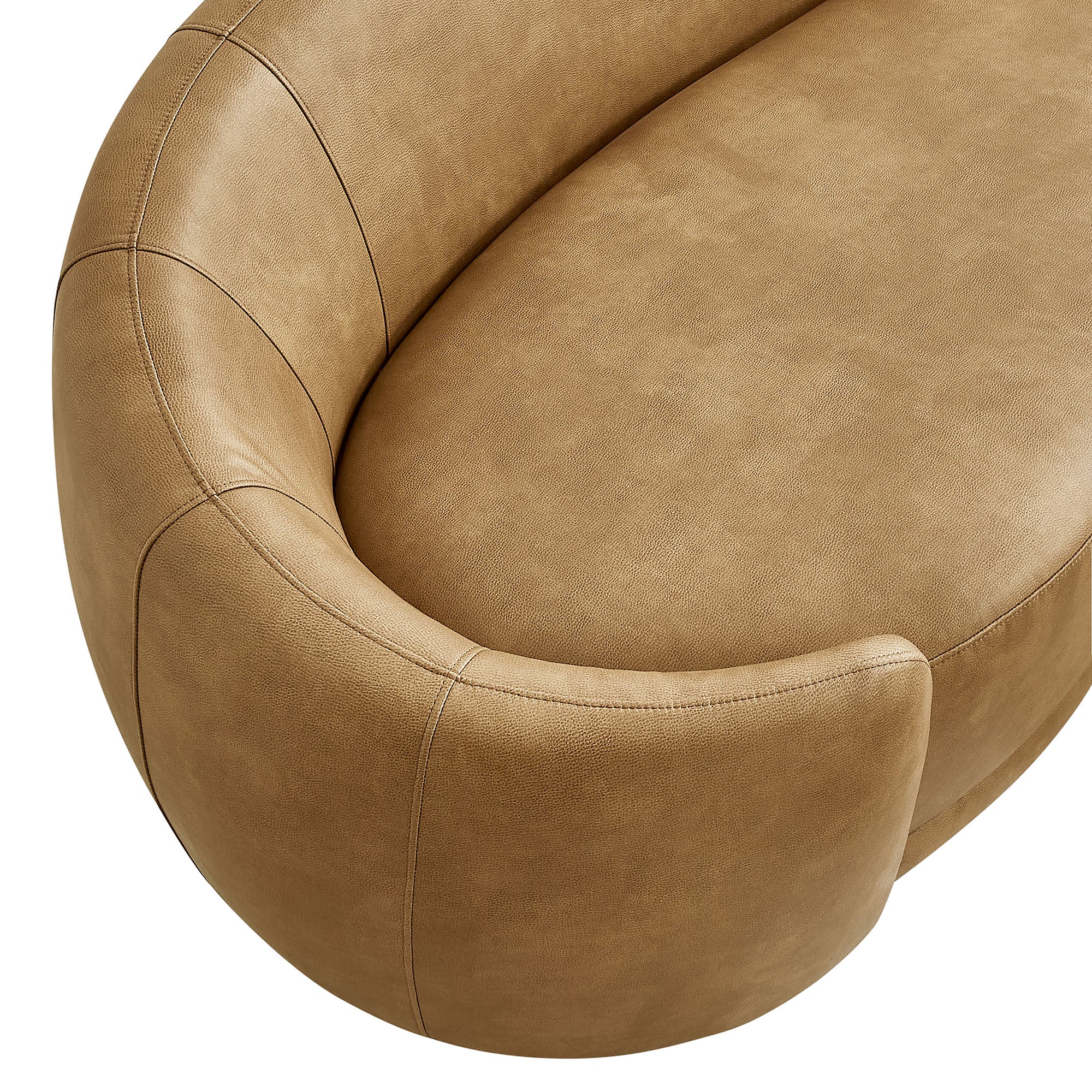 Contessa Curved Vegan Leather Sofa by Modway - Image 5