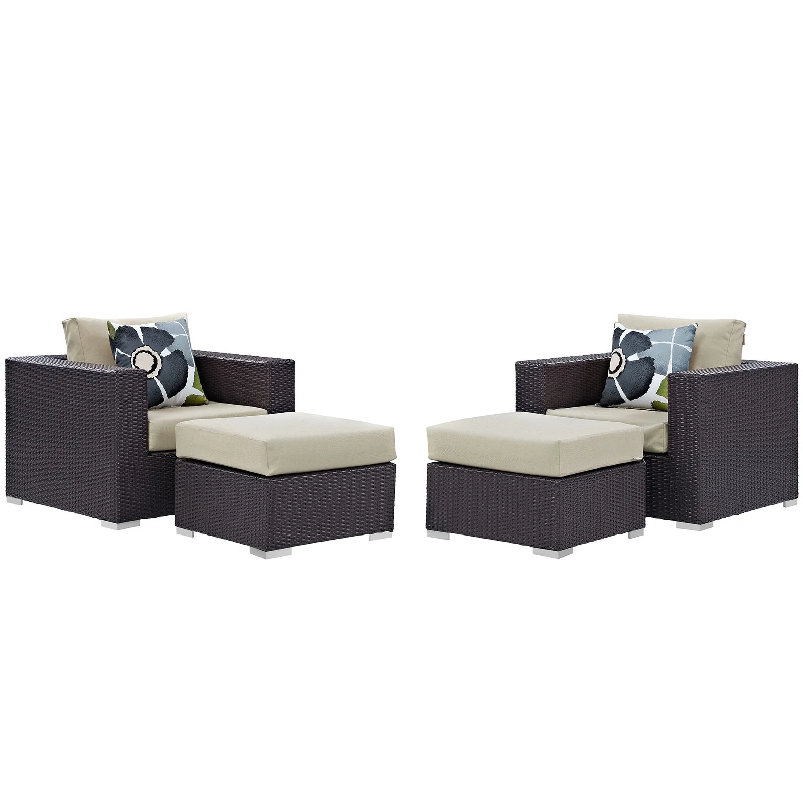 Convene 4 Piece Outdoor Patio Sectional Set By Modway - EEI-2367 - Image 2