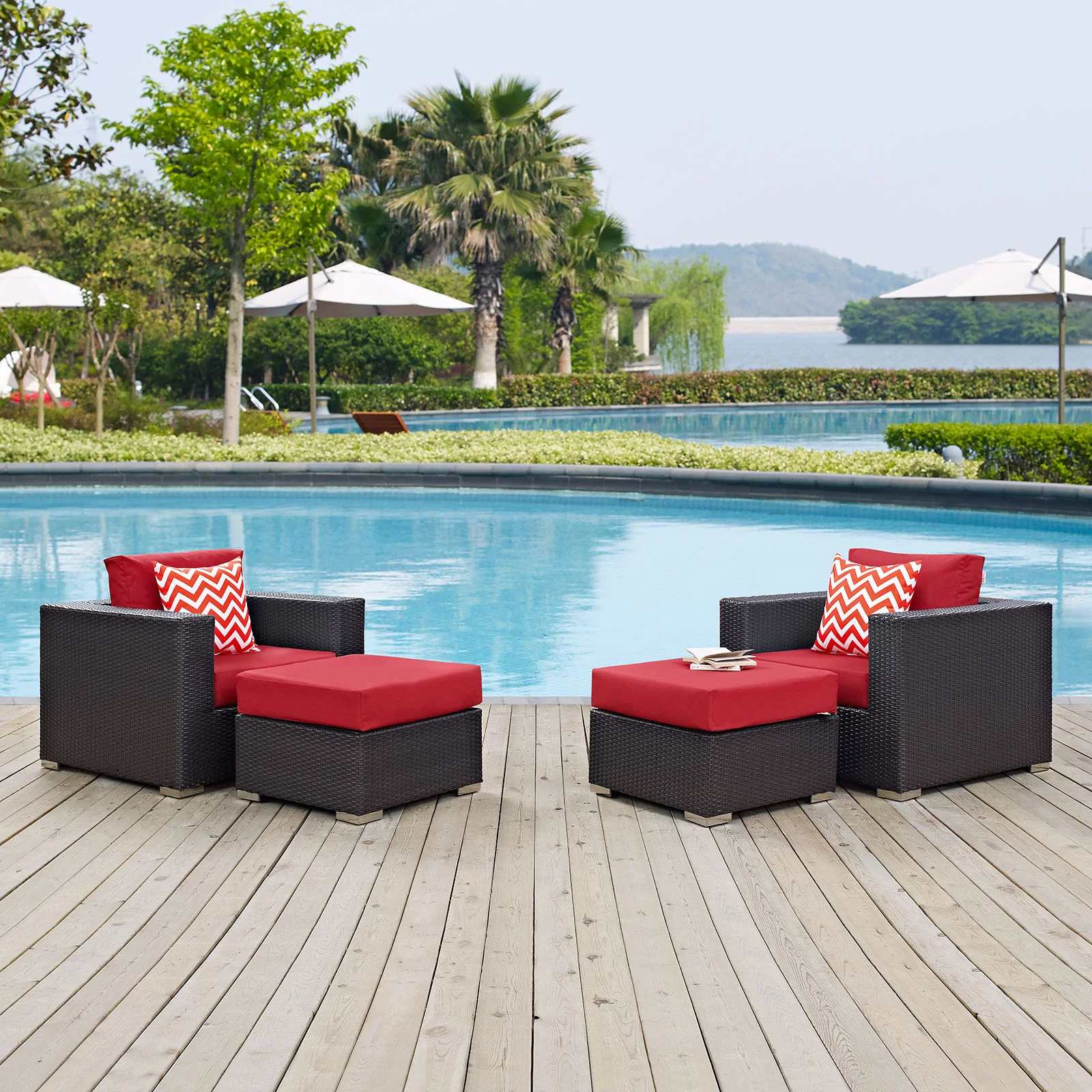 Convene 4 Piece Outdoor Patio Sectional Set By Modway - EEI-2367 - Image 21