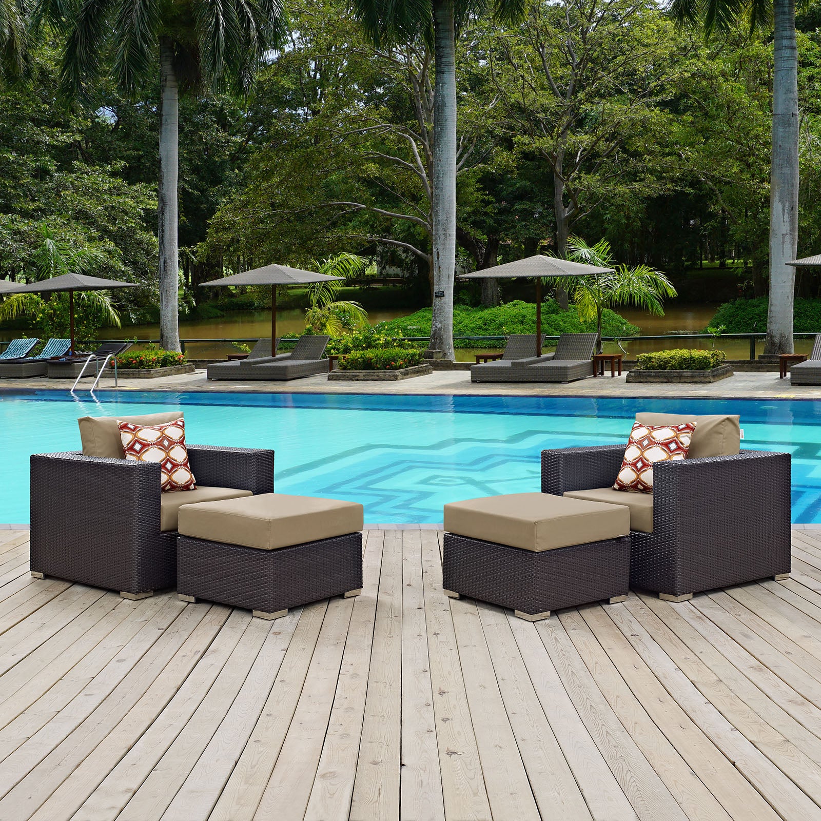 Convene 4 Piece Outdoor Patio Sectional Set By Modway - EEI-2367 - Image 6
