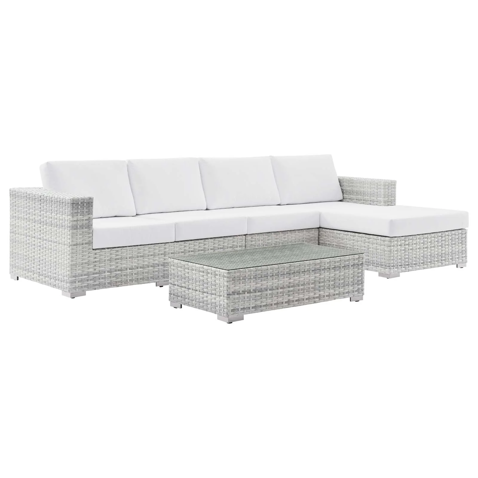 Convene 4-Piece Outdoor Patio Sectional Set By Modway - EEI-5445 - Image 17
