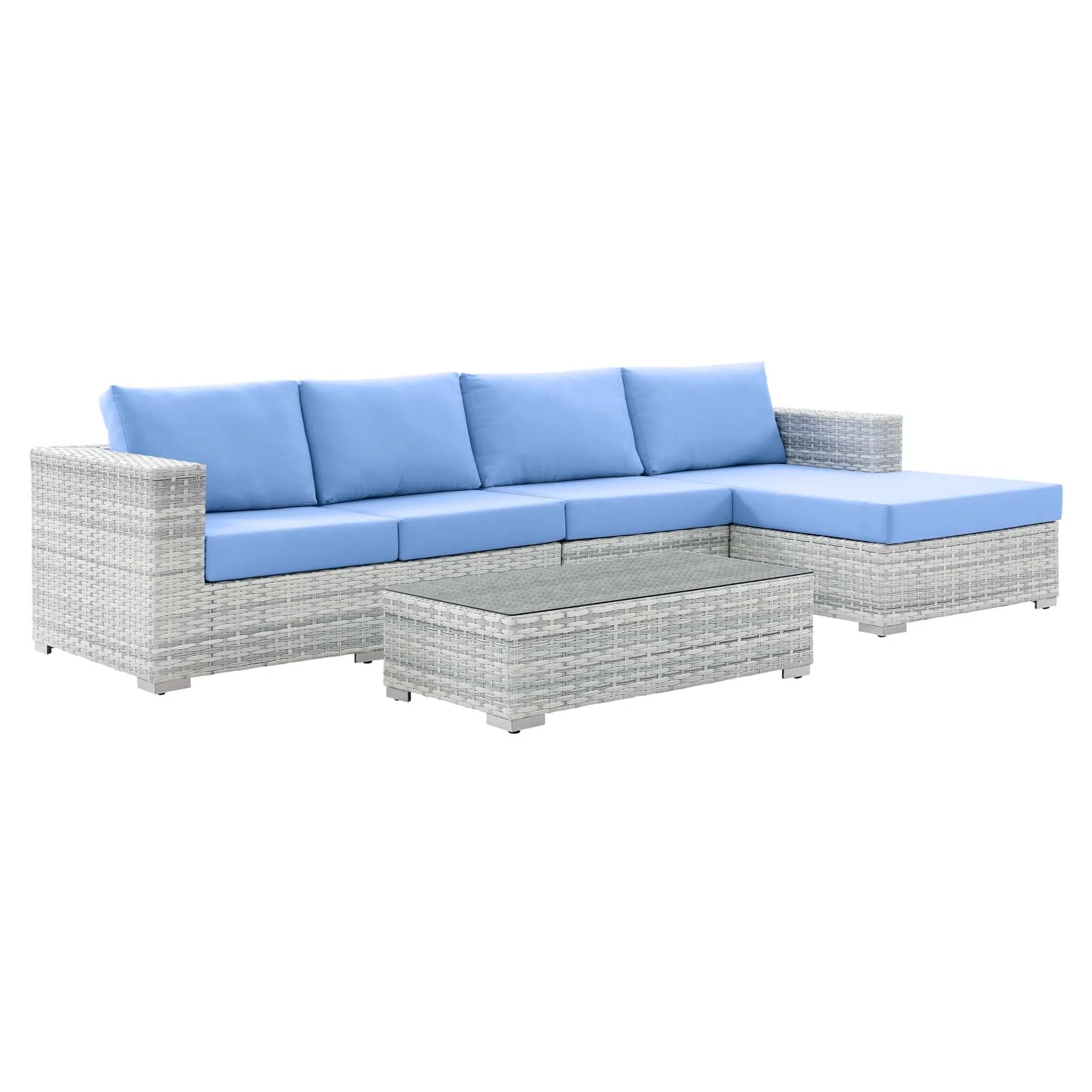 Convene 4-Piece Outdoor Patio Sectional Set By Modway - EEI-5445 - Image 2
