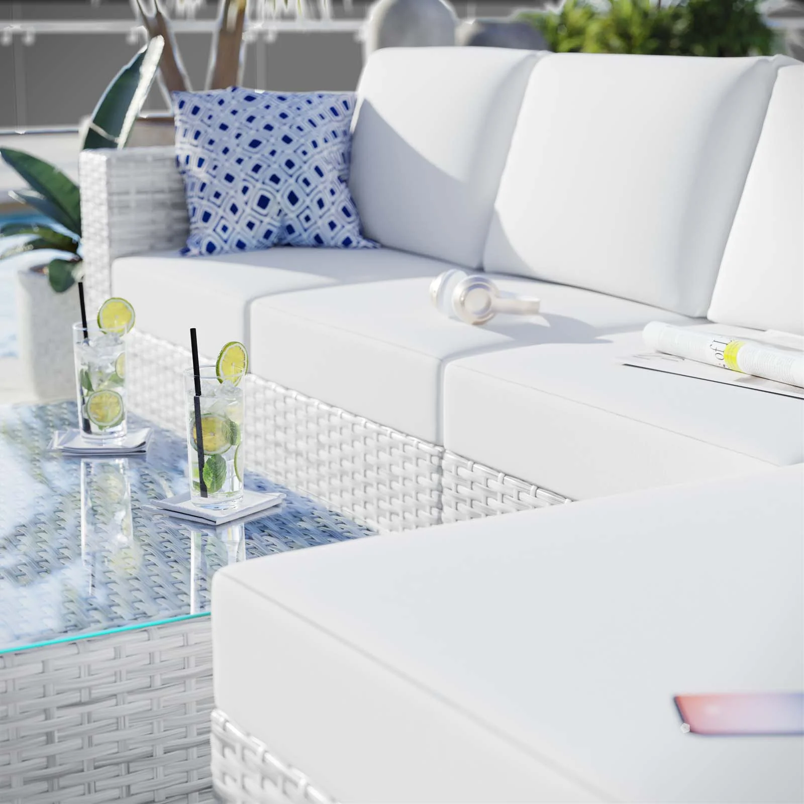 Convene 4-Piece Outdoor Patio Sectional Set By Modway - EEI-5445 - Image 29