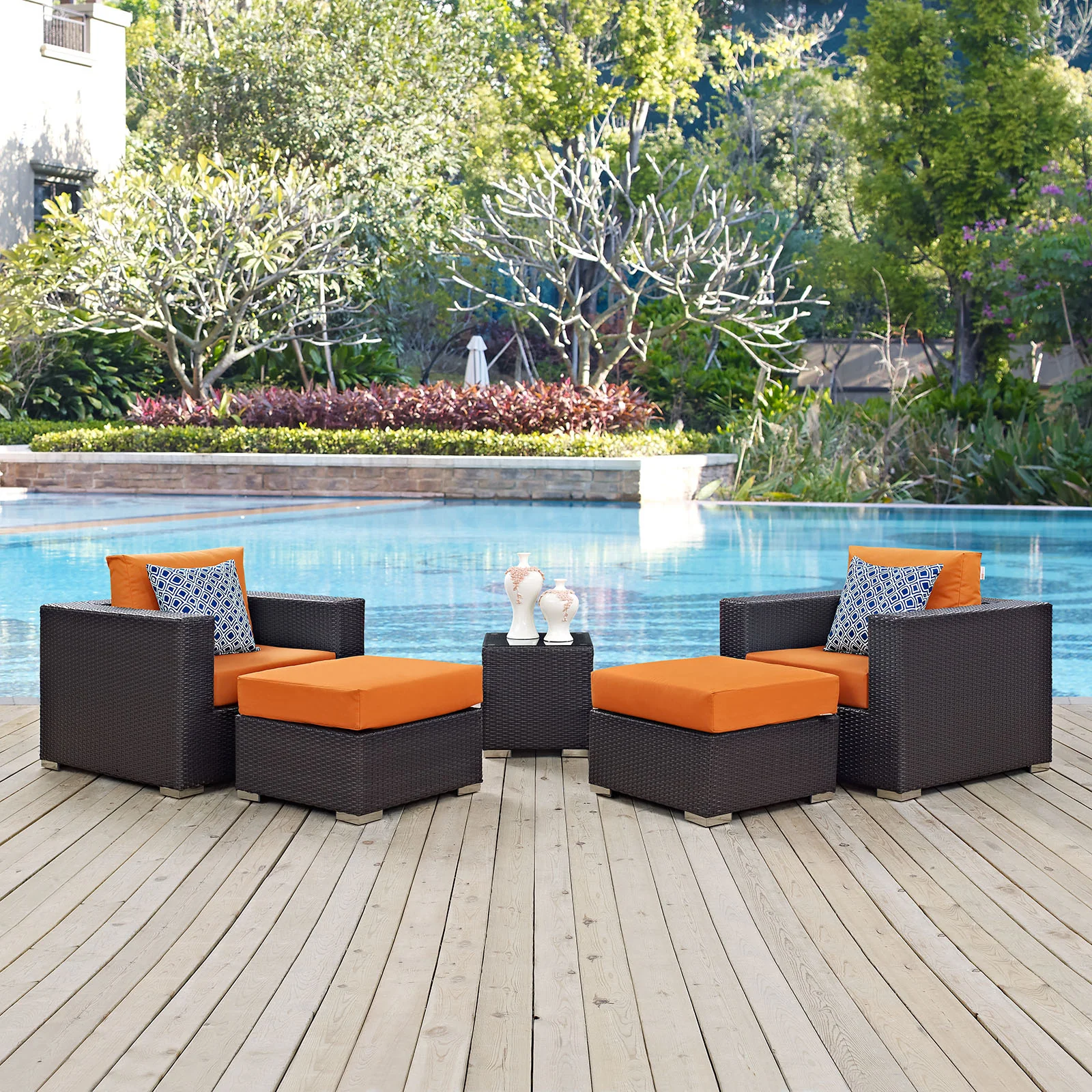 Convene 5 Piece Outdoor Patio Sectional Set By Modway - EEI-2366 - Image 13