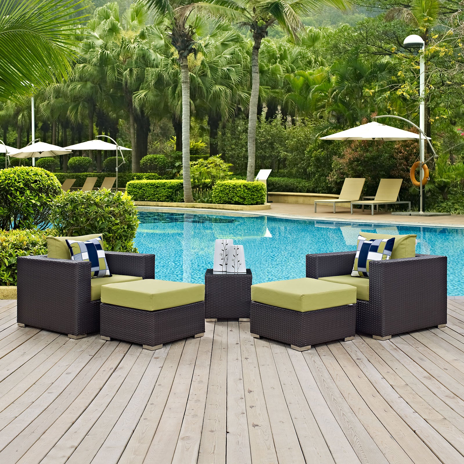 Convene 5 Piece Outdoor Patio Sectional Set By Modway - EEI-2366 - Image 19