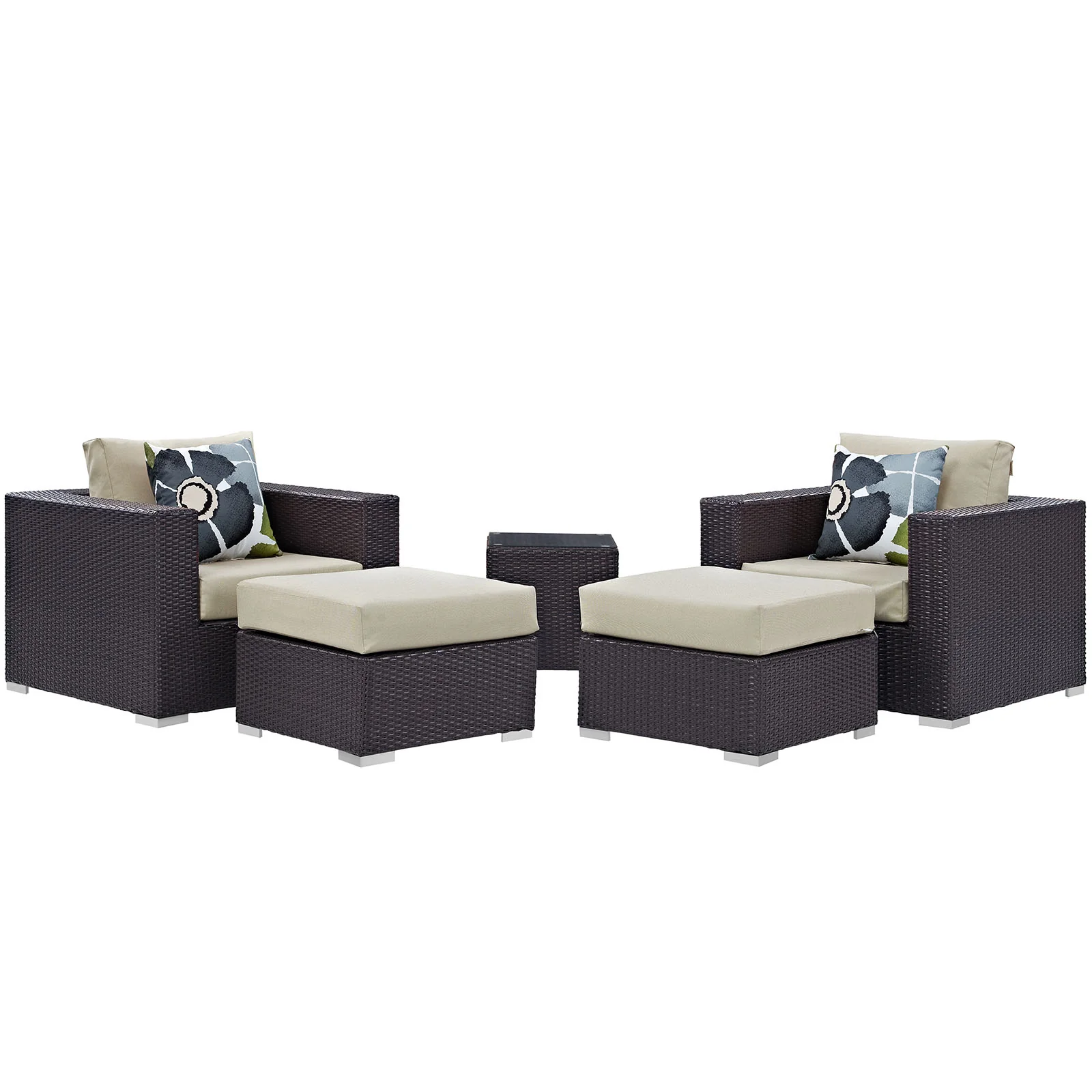 Convene 5 Piece Outdoor Patio Sectional Set By Modway - EEI-2366 - Image 2