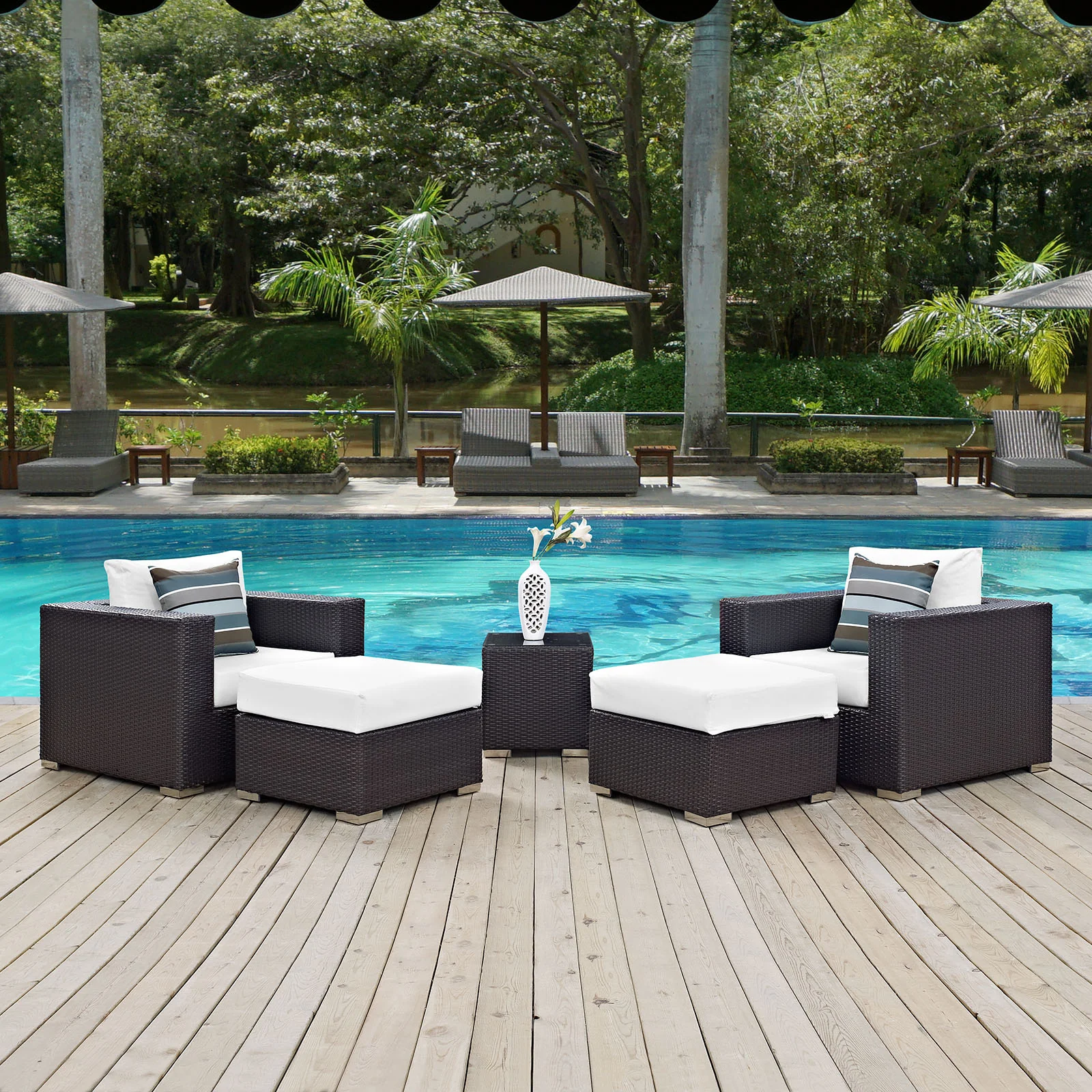 Convene 5 Piece Outdoor Patio Sectional Set By Modway - EEI-2366 - Image 37