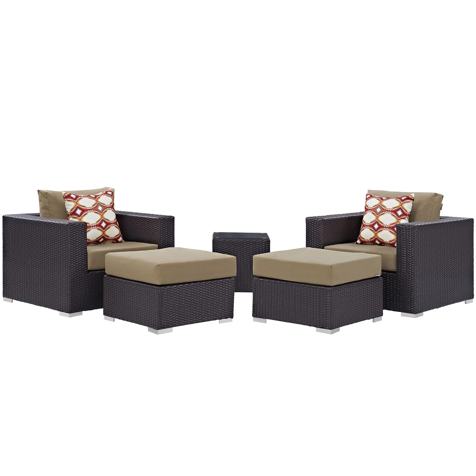 Convene 5 Piece Outdoor Patio Sectional Set By Modway - EEI-2366 - Image 8