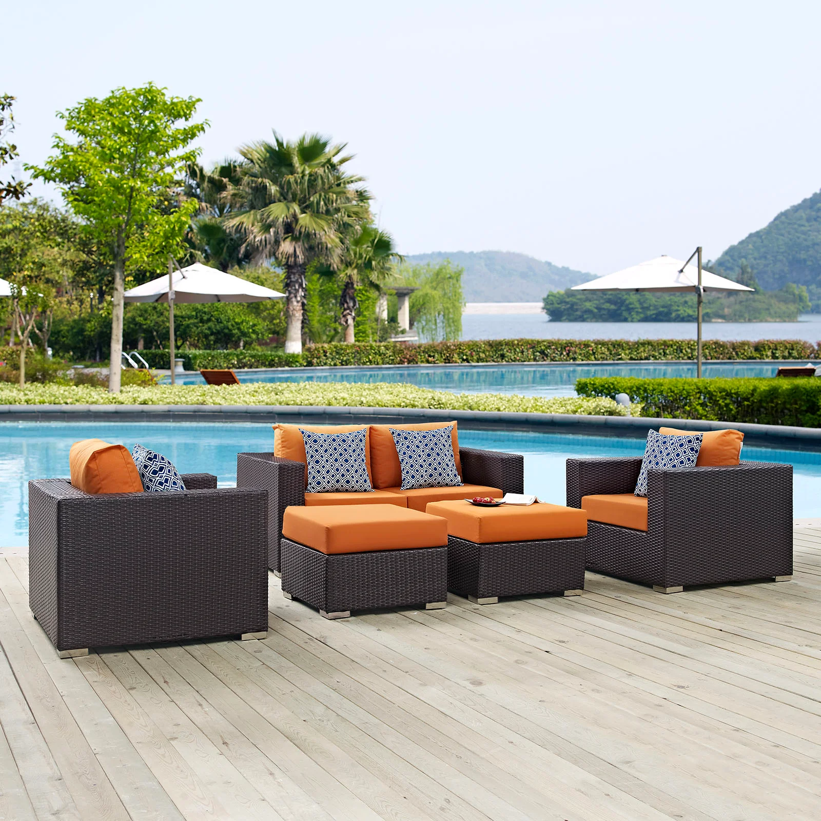 Convene 5 Piece Outdoor Patio Sofa Set By Modway - EEI-2351 - Image 12
