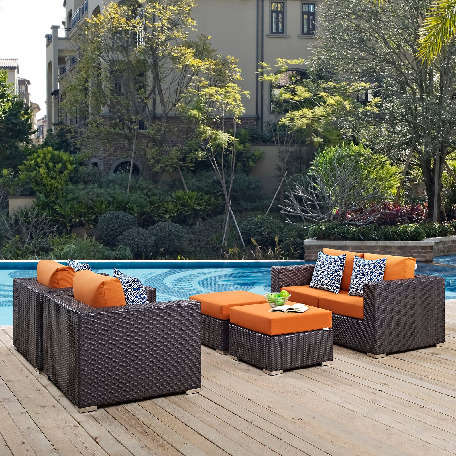 Convene 5 Piece Outdoor Patio Sofa Set By Modway - EEI-2351 - Image 13