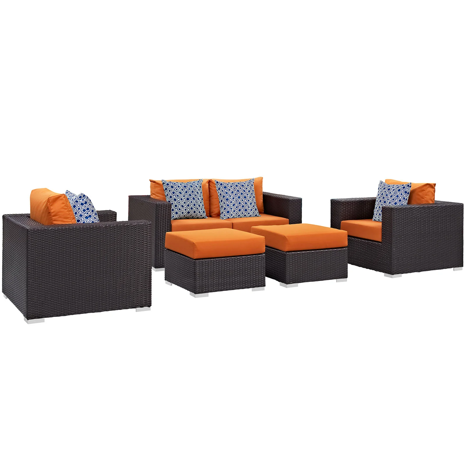 Convene 5 Piece Outdoor Patio Sofa Set By Modway - EEI-2351 - Image 14