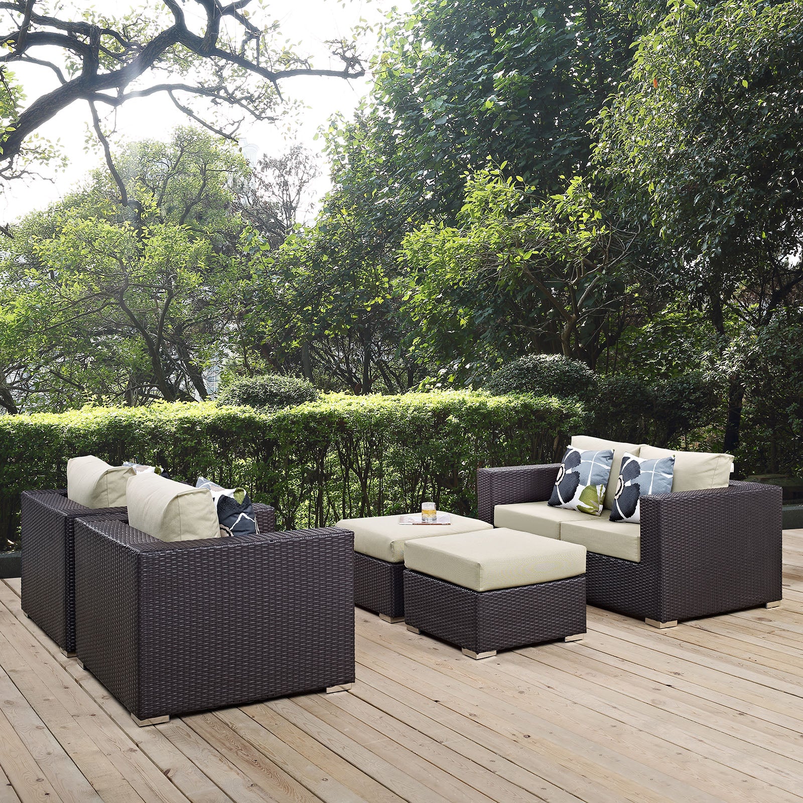 Convene 5 Piece Outdoor Patio Sofa Set By Modway - EEI-2351 - Image 2