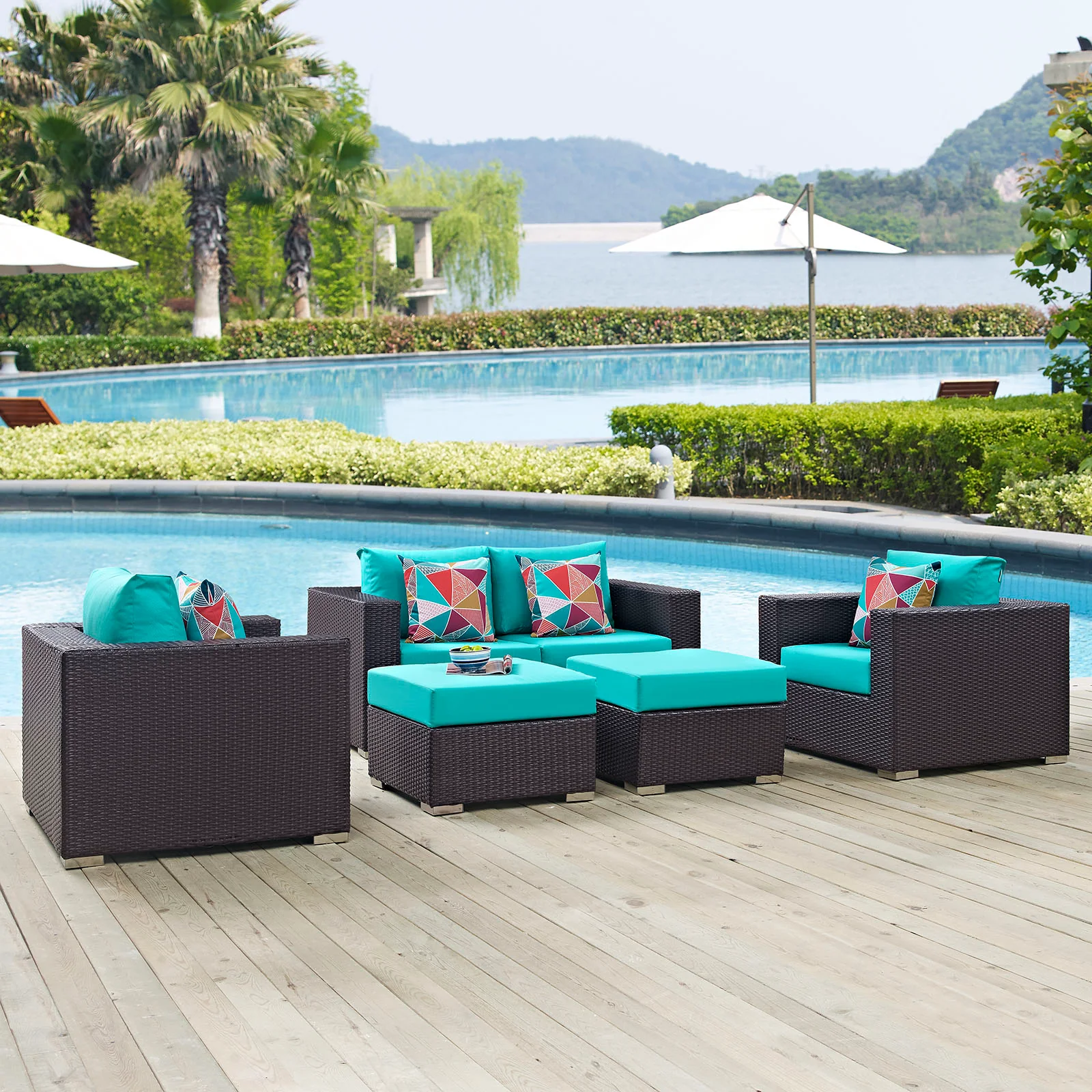 Convene 5 Piece Outdoor Patio Sofa Set By Modway - EEI-2351 - Image 24