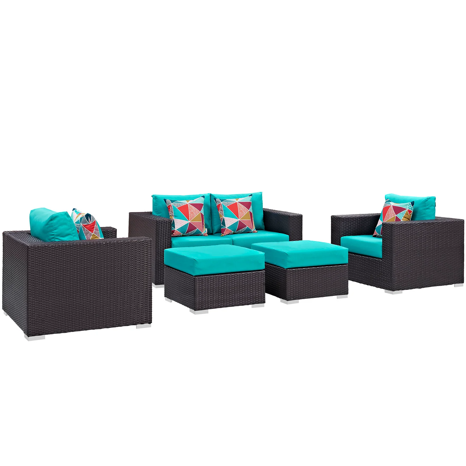 Convene 5 Piece Outdoor Patio Sofa Set By Modway - EEI-2351 - Image 26
