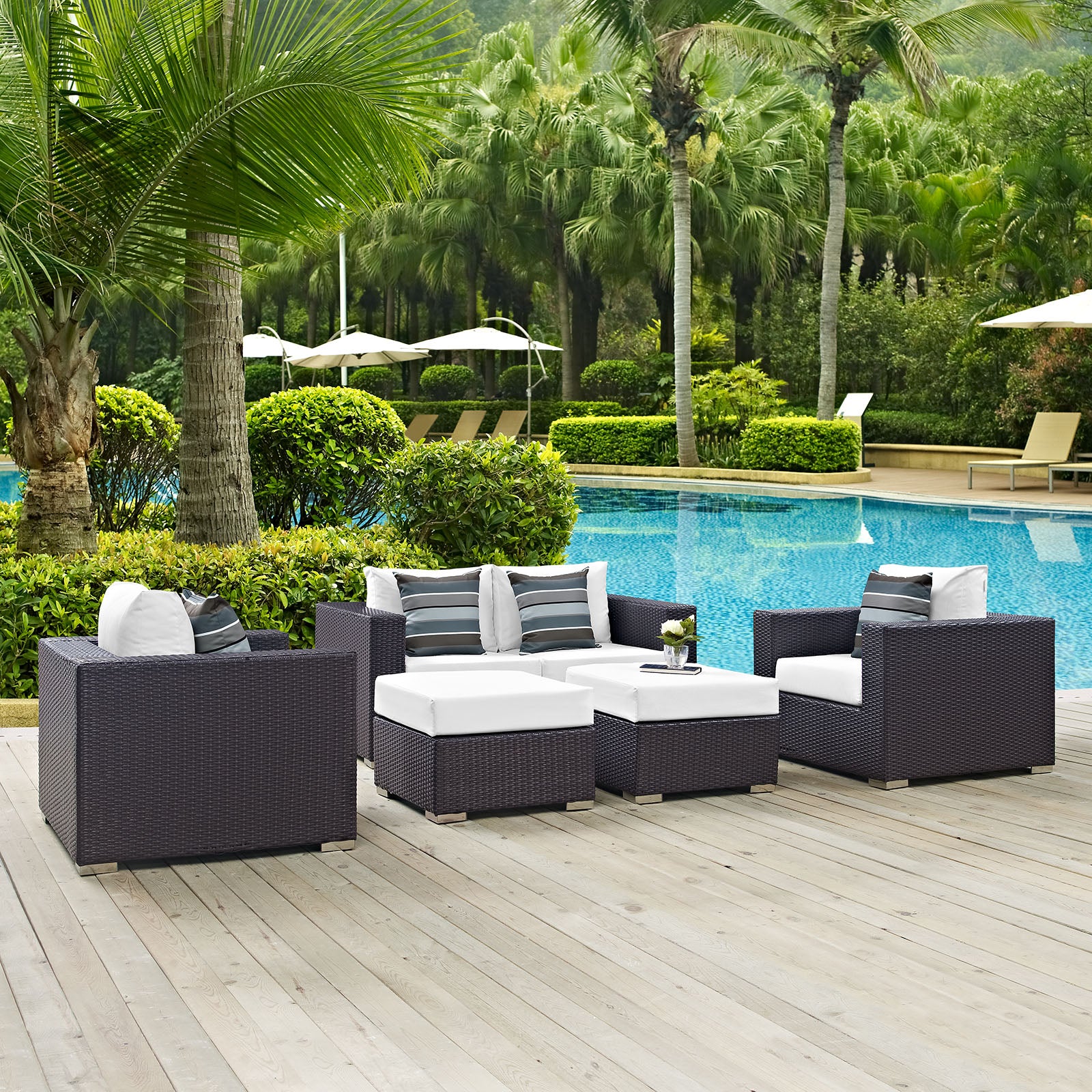 Convene 5 Piece Outdoor Patio Sofa Set By Modway - EEI-2351 - Image 30