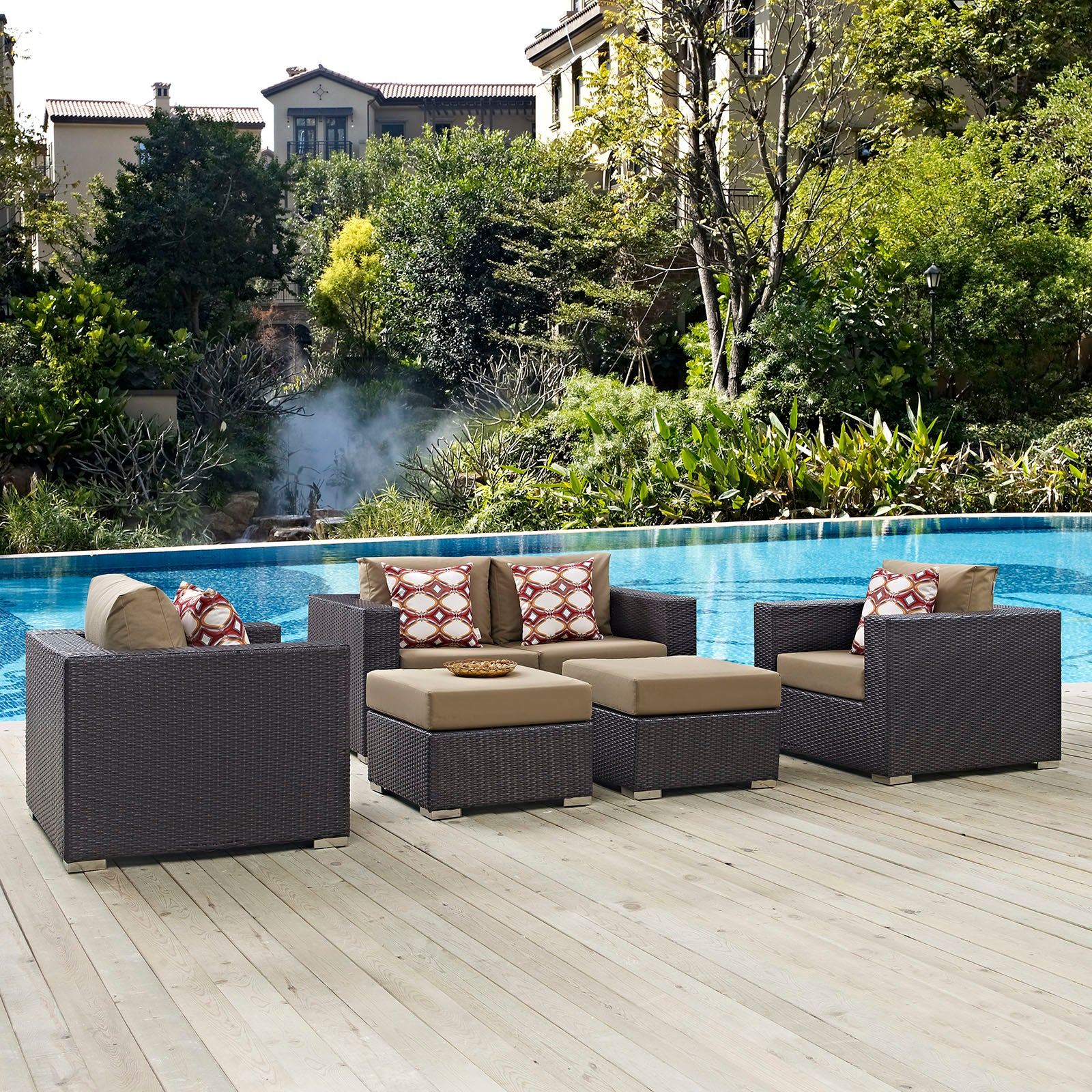 Convene 5 Piece Outdoor Patio Sofa Set By Modway - EEI-2351 - Image 5