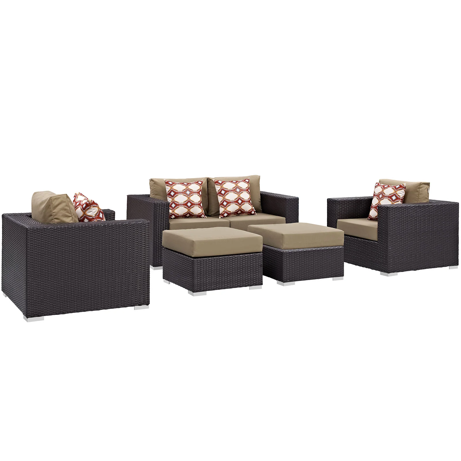 Convene 5 Piece Outdoor Patio Sofa Set By Modway - EEI-2351 - Image 7