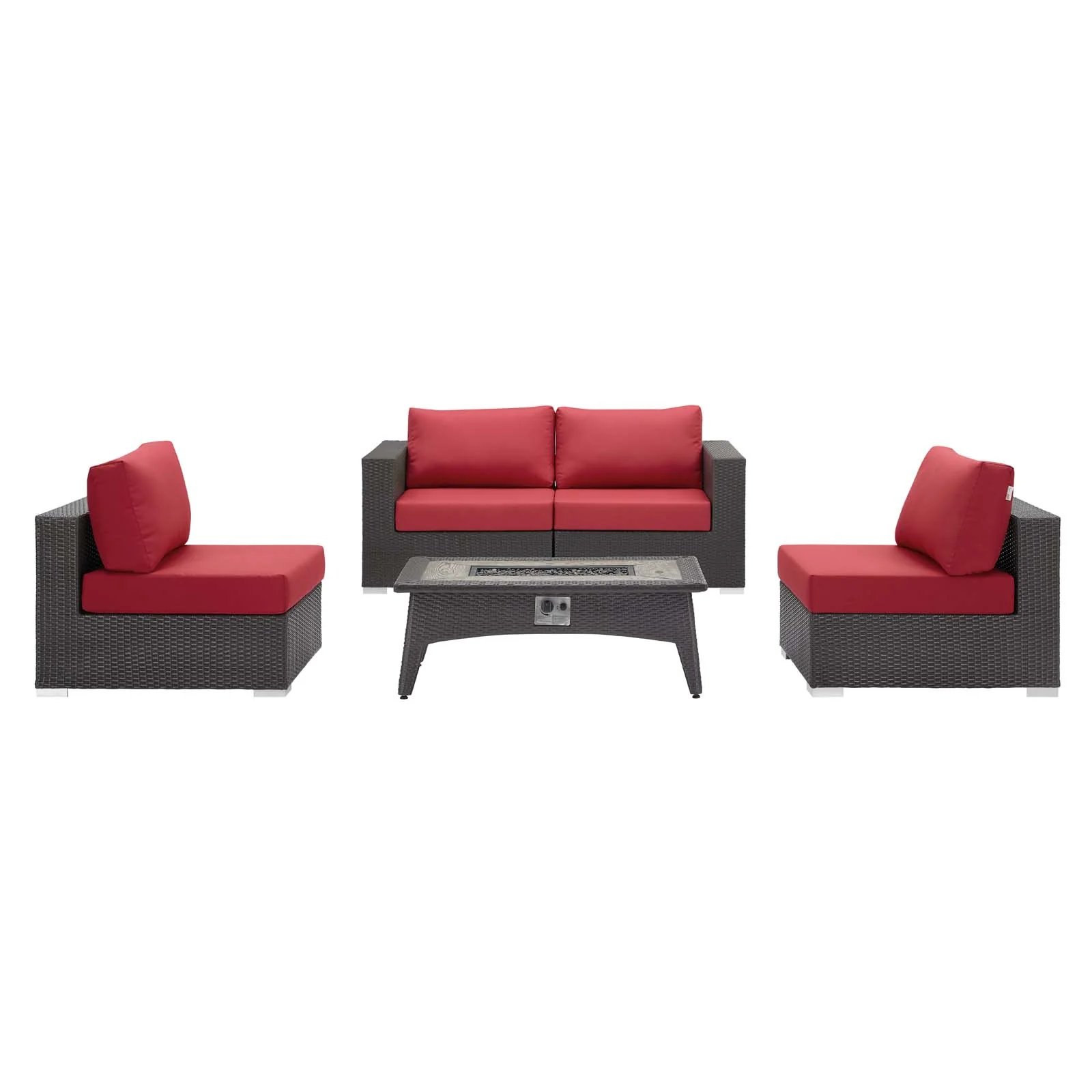 Convene 5 Piece Set Outdoor Patio with Fire Pit By Modway - EEI-3723 - Image 17