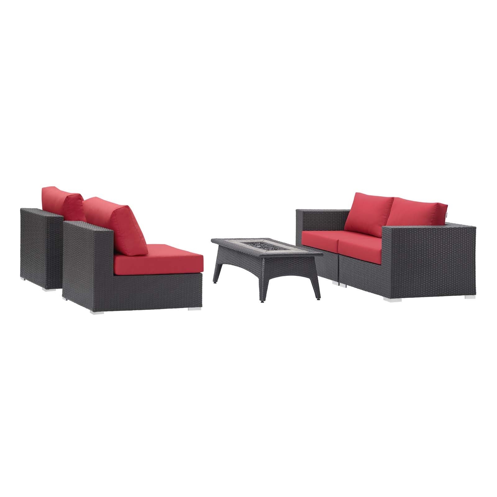 Convene 5 Piece Set Outdoor Patio with Fire Pit By Modway - EEI-3723 - Image 18
