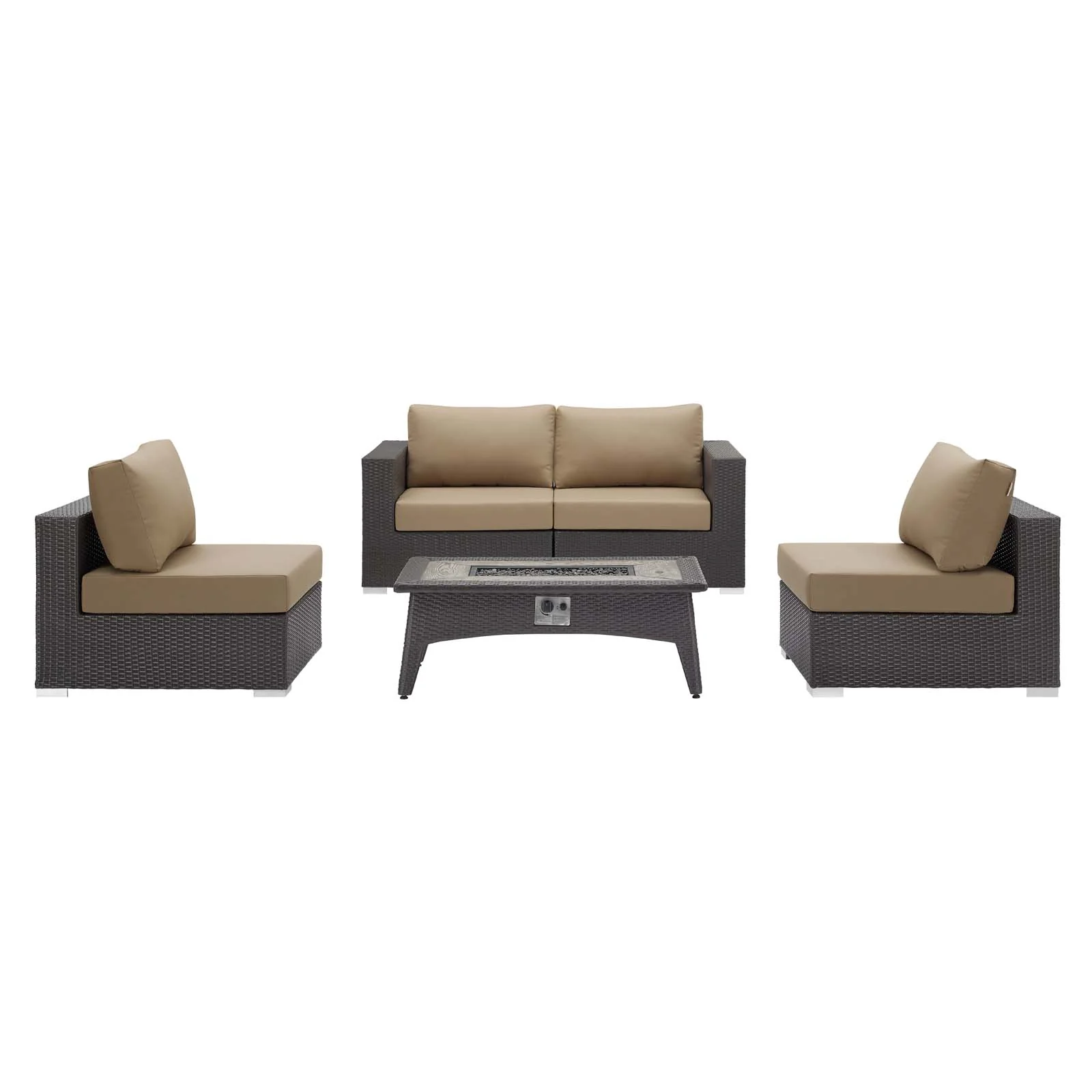 Convene 5 Piece Set Outdoor Patio with Fire Pit By Modway - EEI-3723 - Image 9