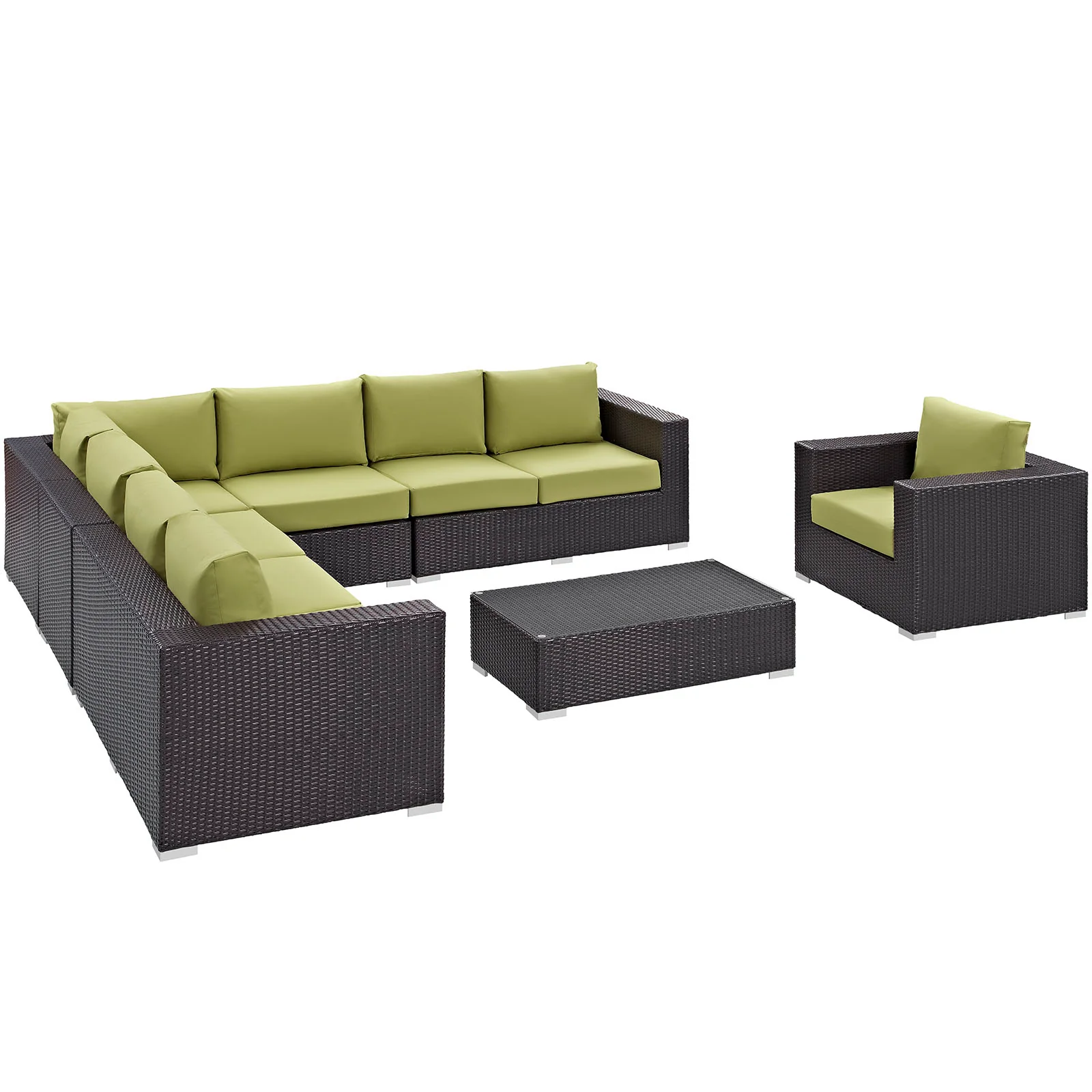 Convene 7 Piece Outdoor Patio Sectional Set By Modway - EEI-2162 - Image 3