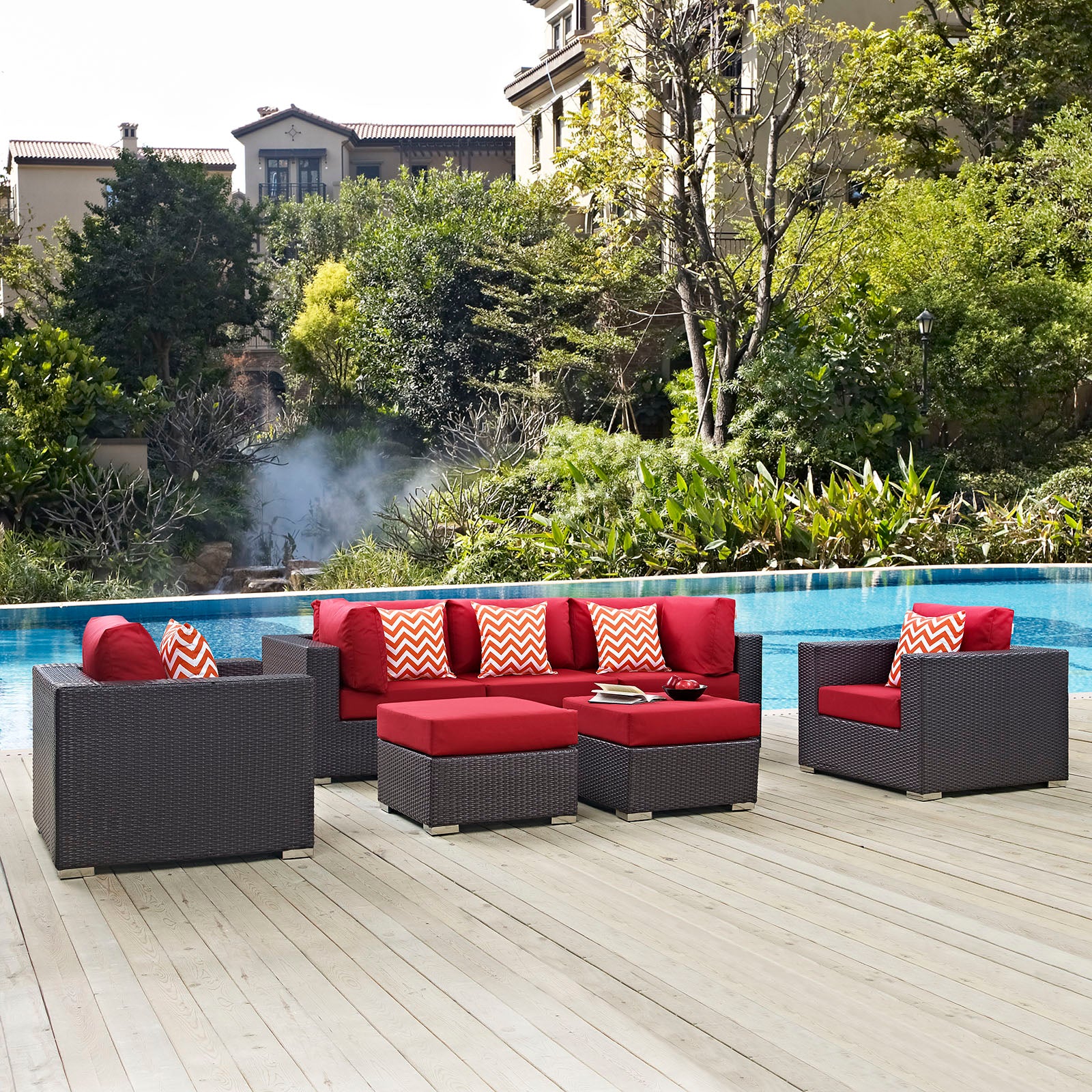 Convene 7 Piece Outdoor Patio Sectional Set By Modway - EEI-2365 - Image 19