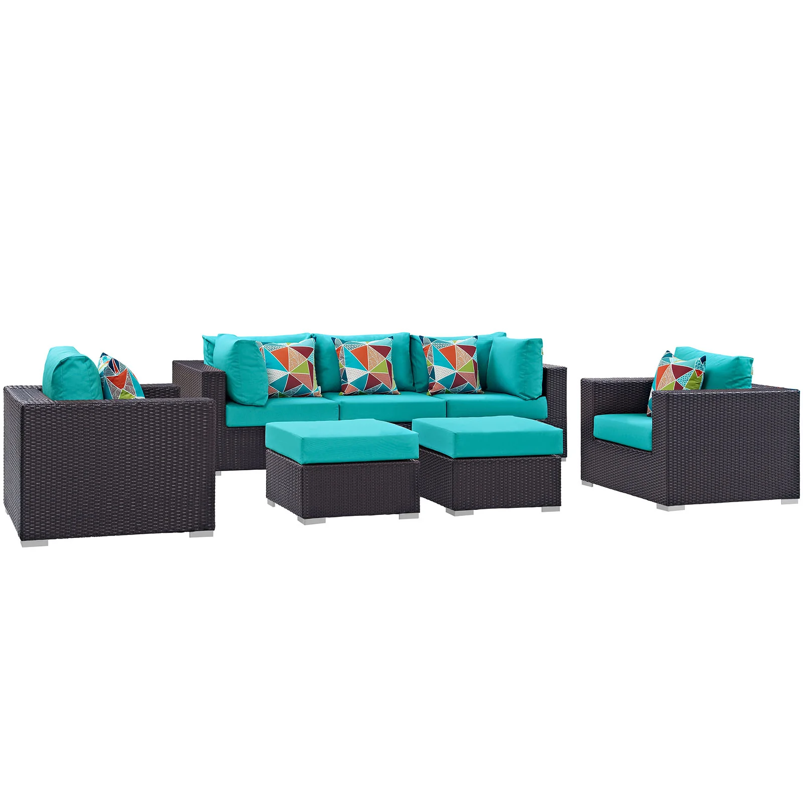 Convene 7 Piece Outdoor Patio Sectional Set By Modway - EEI-2365 - Image 26