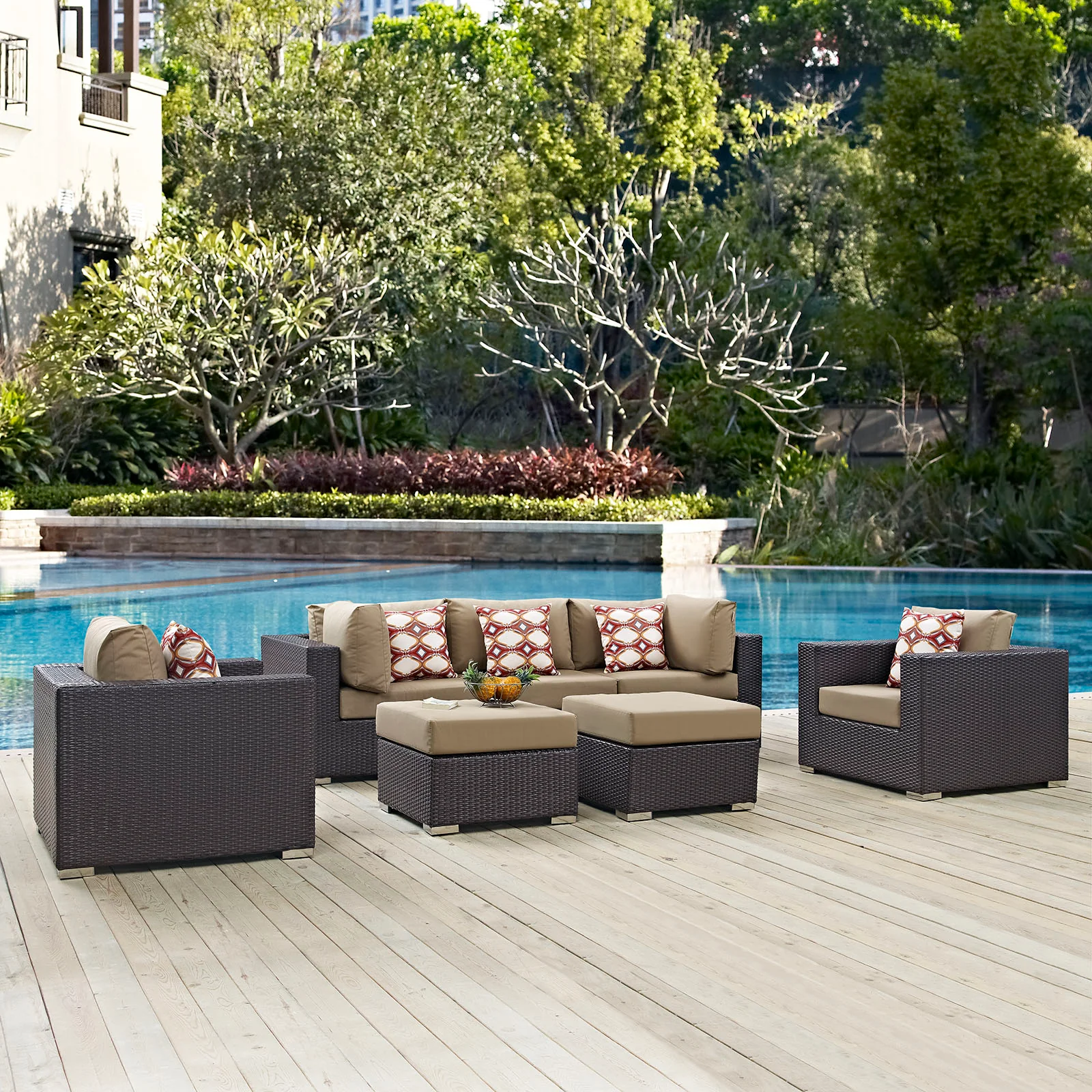 Convene 7 Piece Outdoor Patio Sectional Set By Modway - EEI-2365 - Image 7