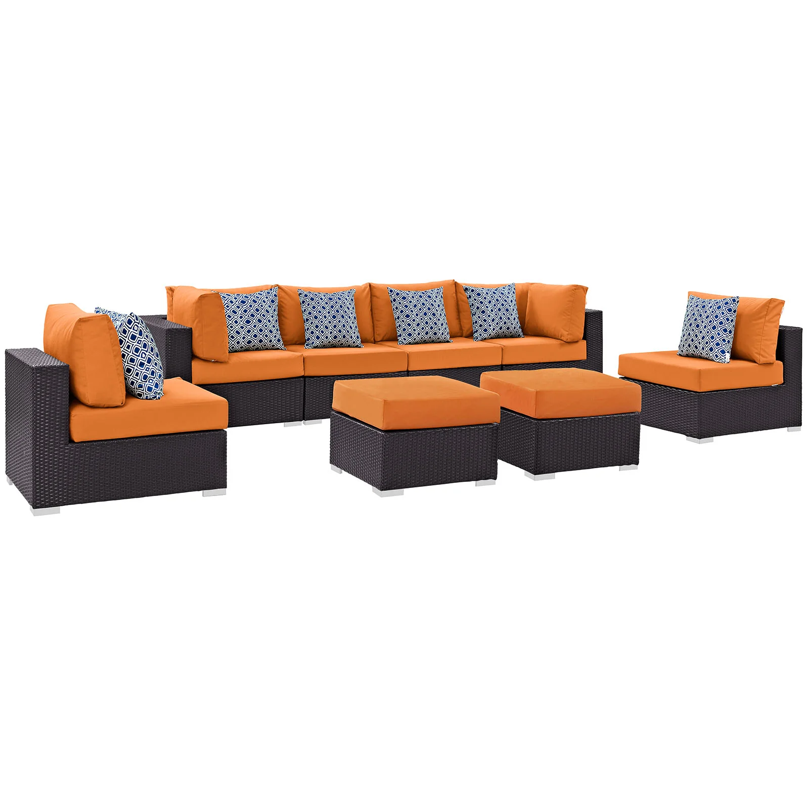 Convene 8 Piece Outdoor Patio Sectional Set By Modway - EEI-2369 - Image 12