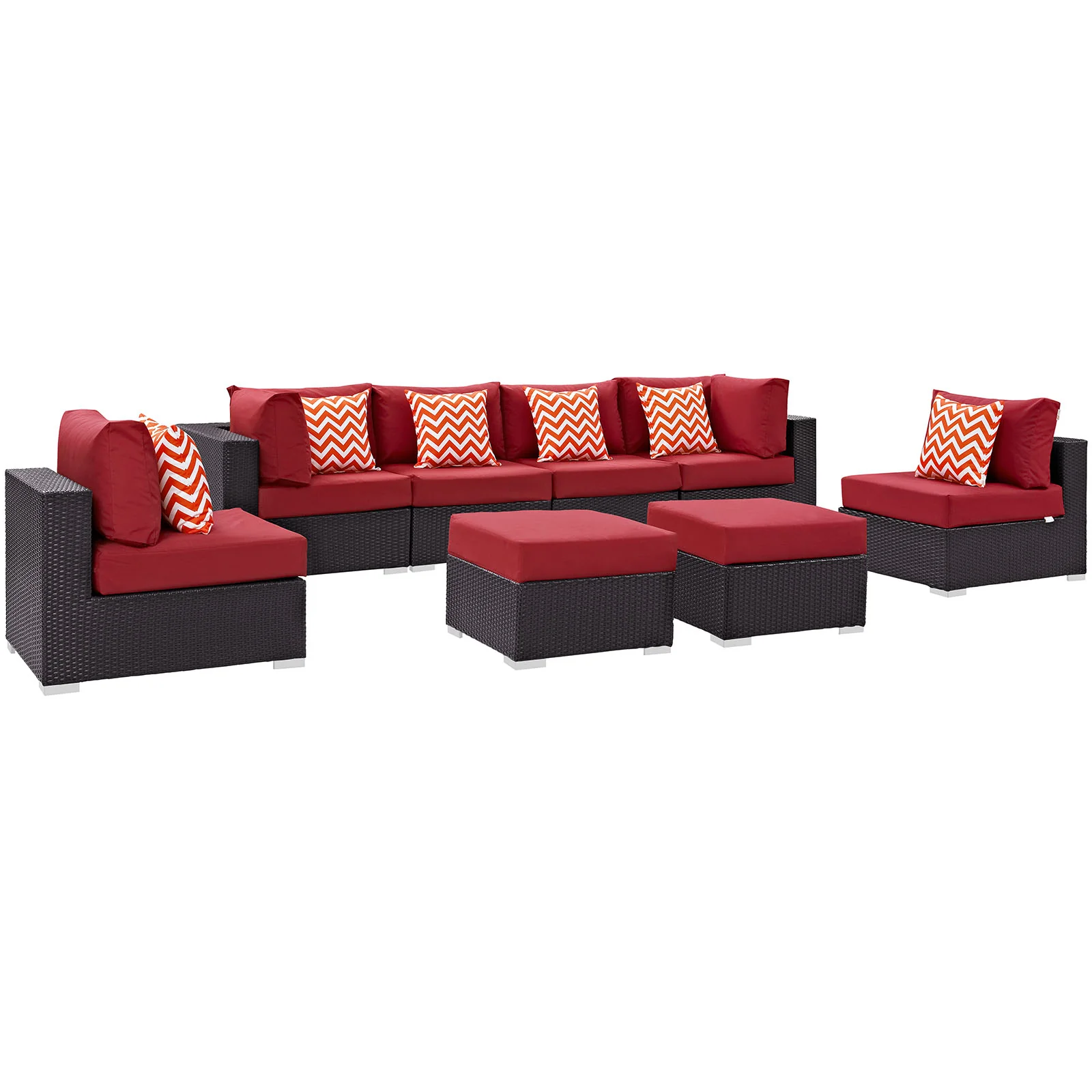 Convene 8 Piece Outdoor Patio Sectional Set By Modway - EEI-2369 - Image 17