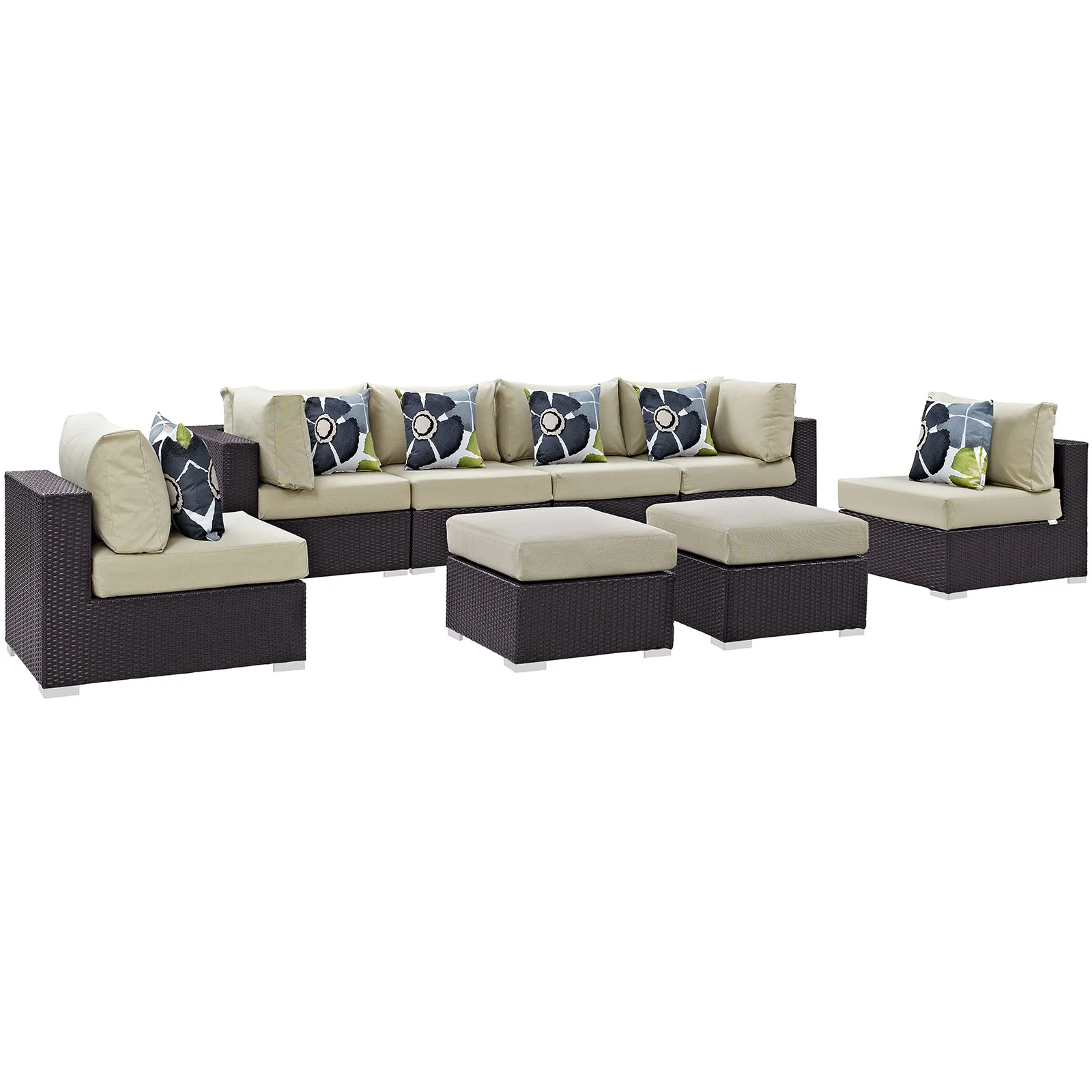 Convene 8 Piece Outdoor Patio Sectional Set By Modway - EEI-2369 - Image 2