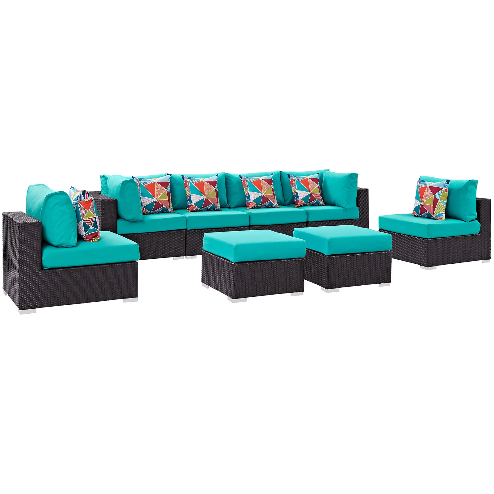 Convene 8 Piece Outdoor Patio Sectional Set By Modway - EEI-2369 - Image 22