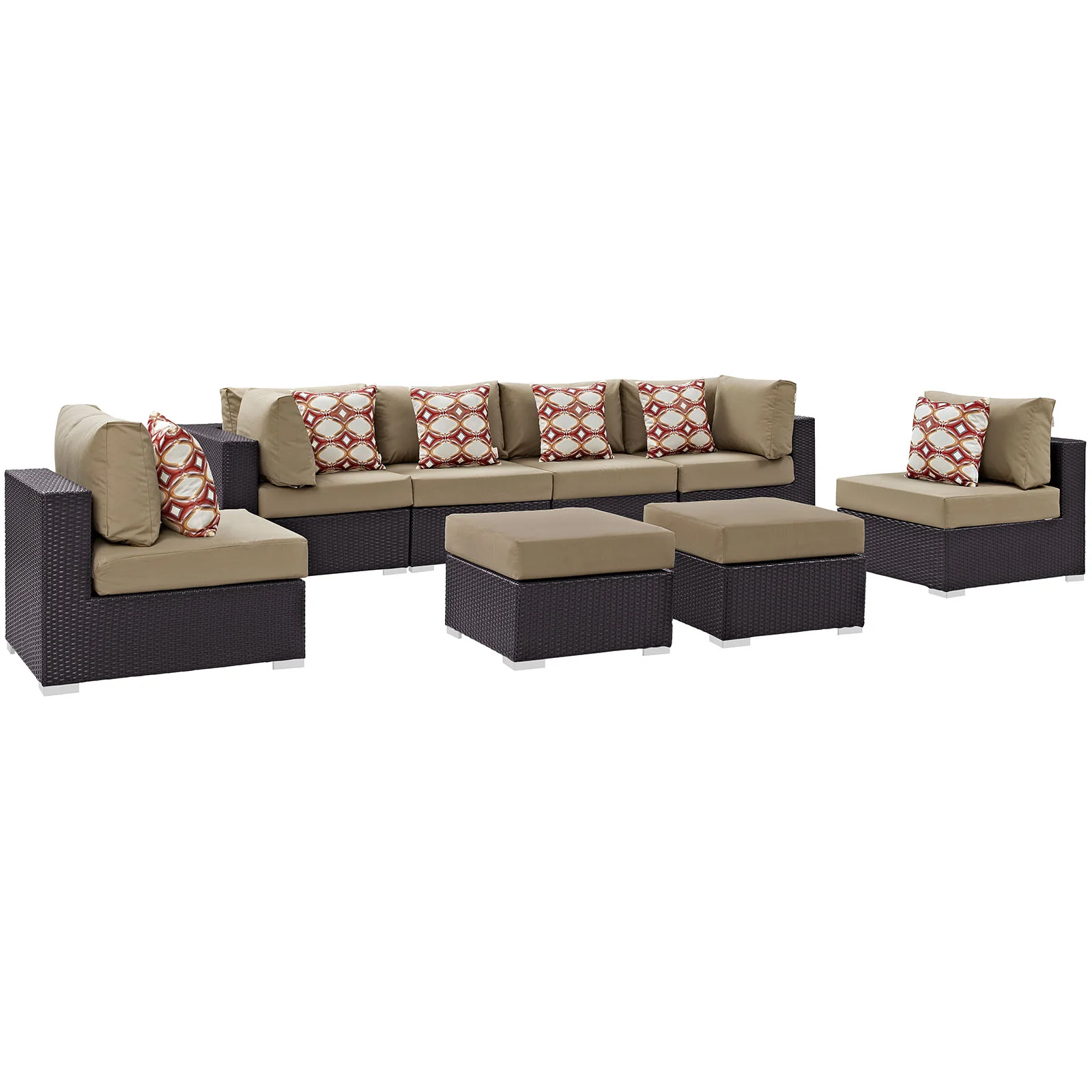 Convene 8 Piece Outdoor Patio Sectional Set By Modway - EEI-2369 - Image 7