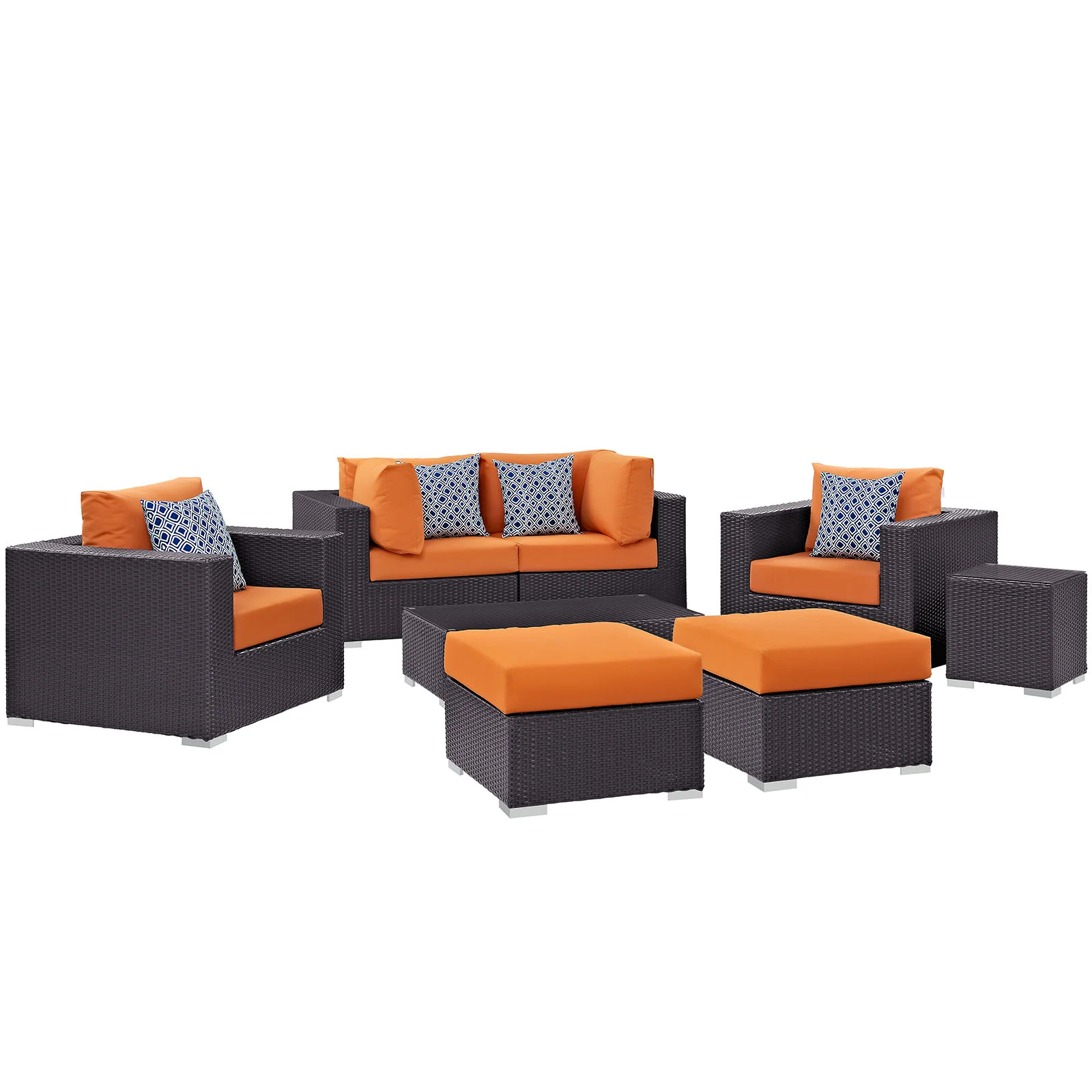 Convene 8 Piece Outdoor Patio Sectional Set By Modway - EEI-2371 - Image 18