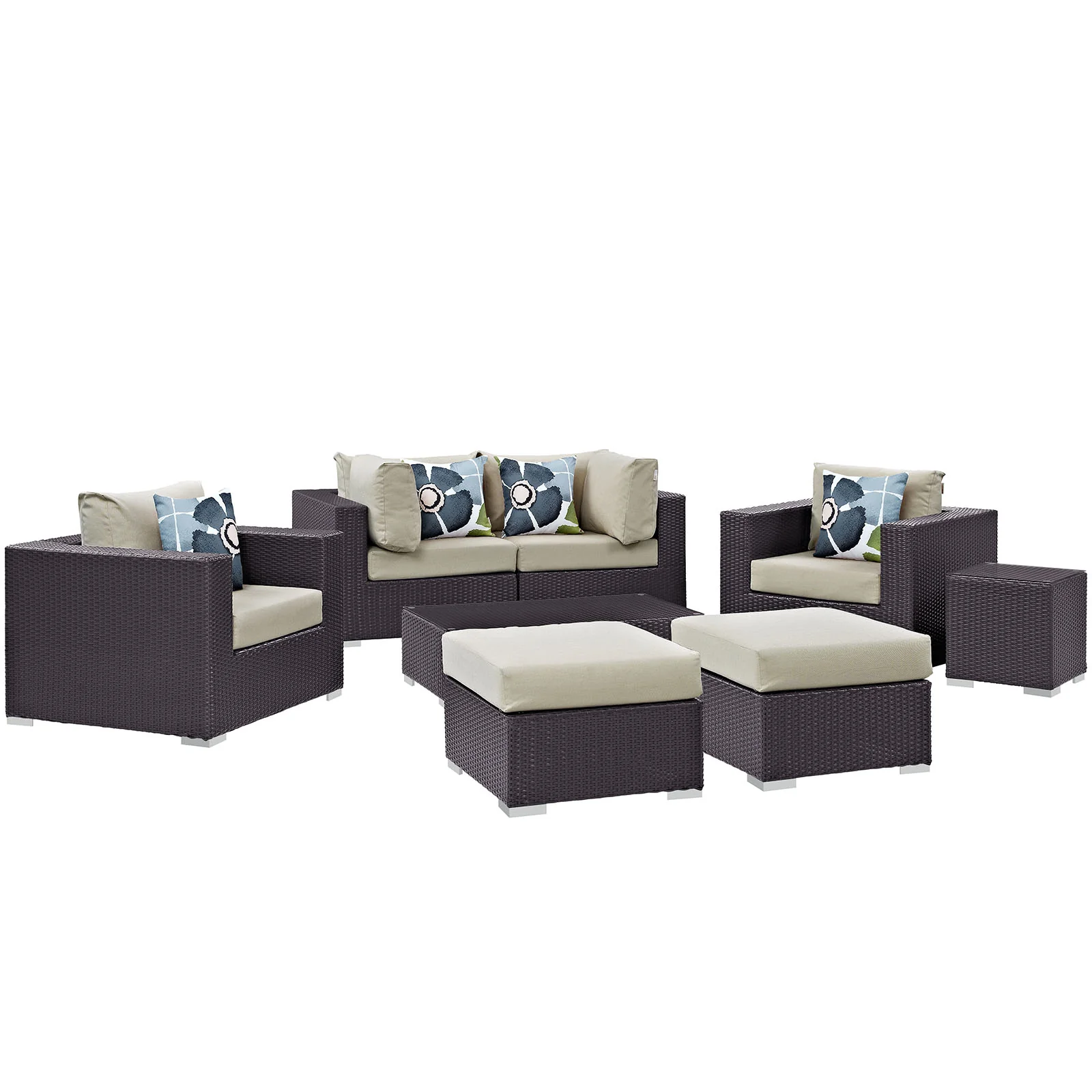 Convene 8 Piece Outdoor Patio Sectional Set By Modway - EEI-2371 - Image 2