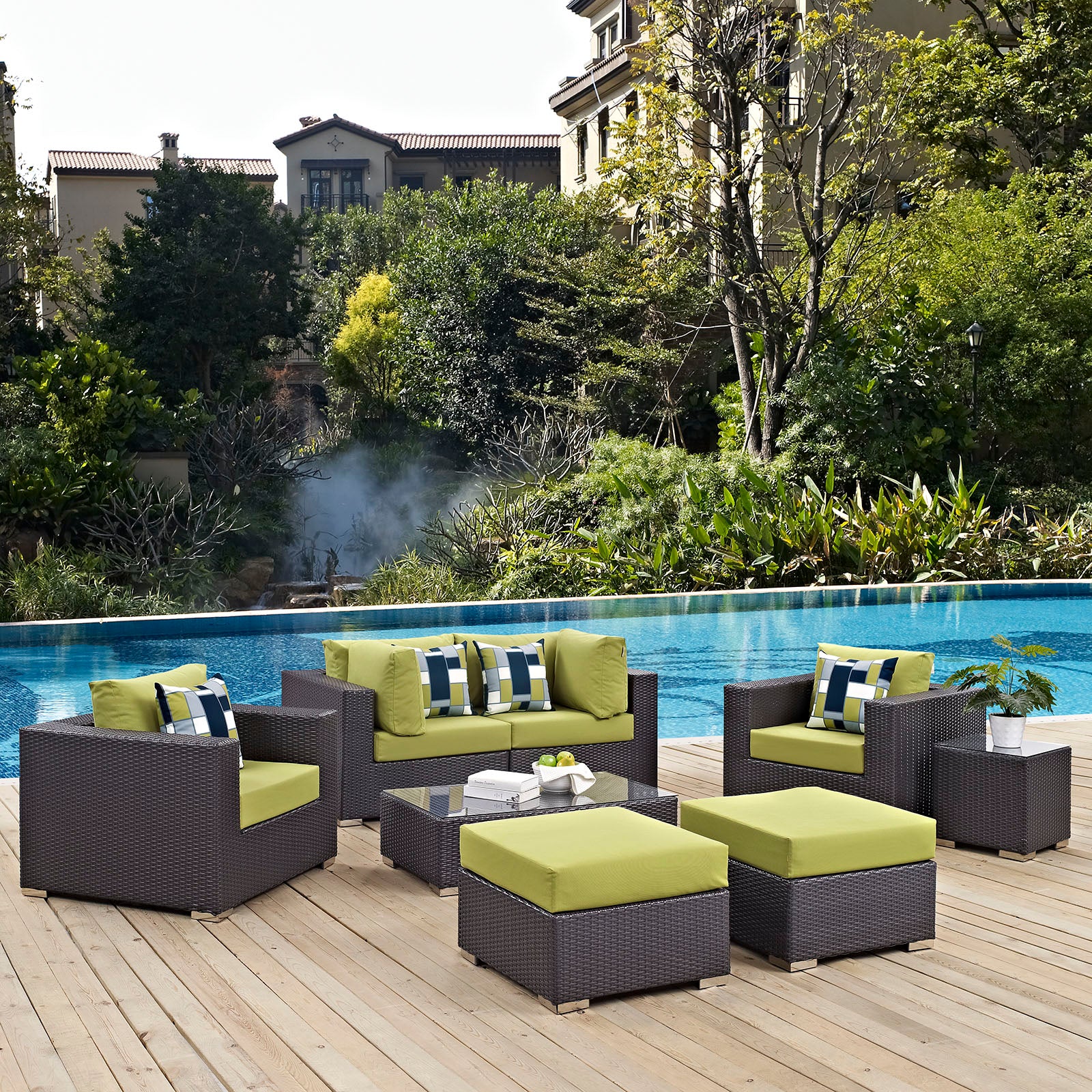 Convene 8 Piece Outdoor Patio Sectional Set By Modway - EEI-2371 - Image 25