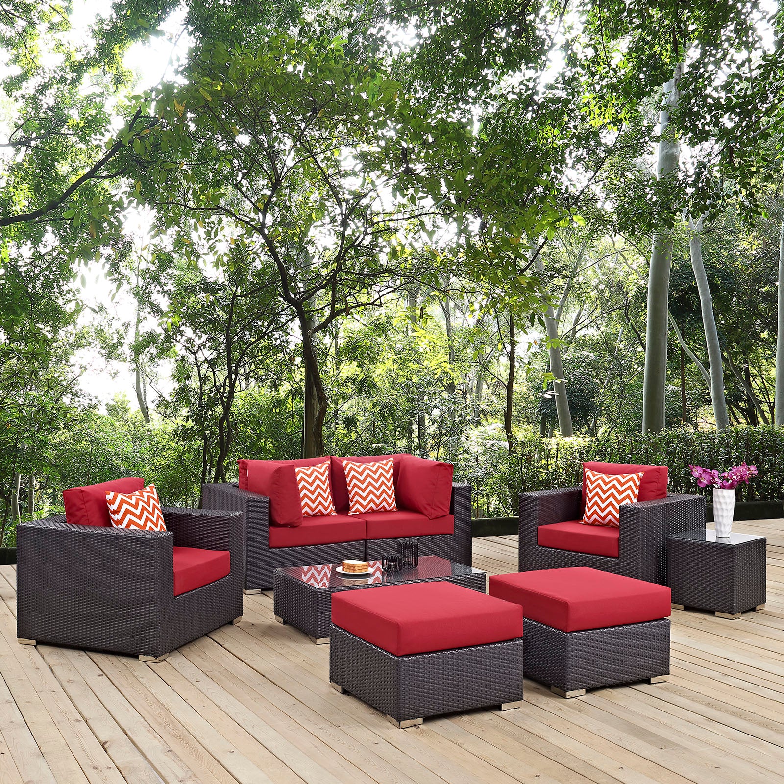 Convene 8 Piece Outdoor Patio Sectional Set By Modway - EEI-2371 - Image 33