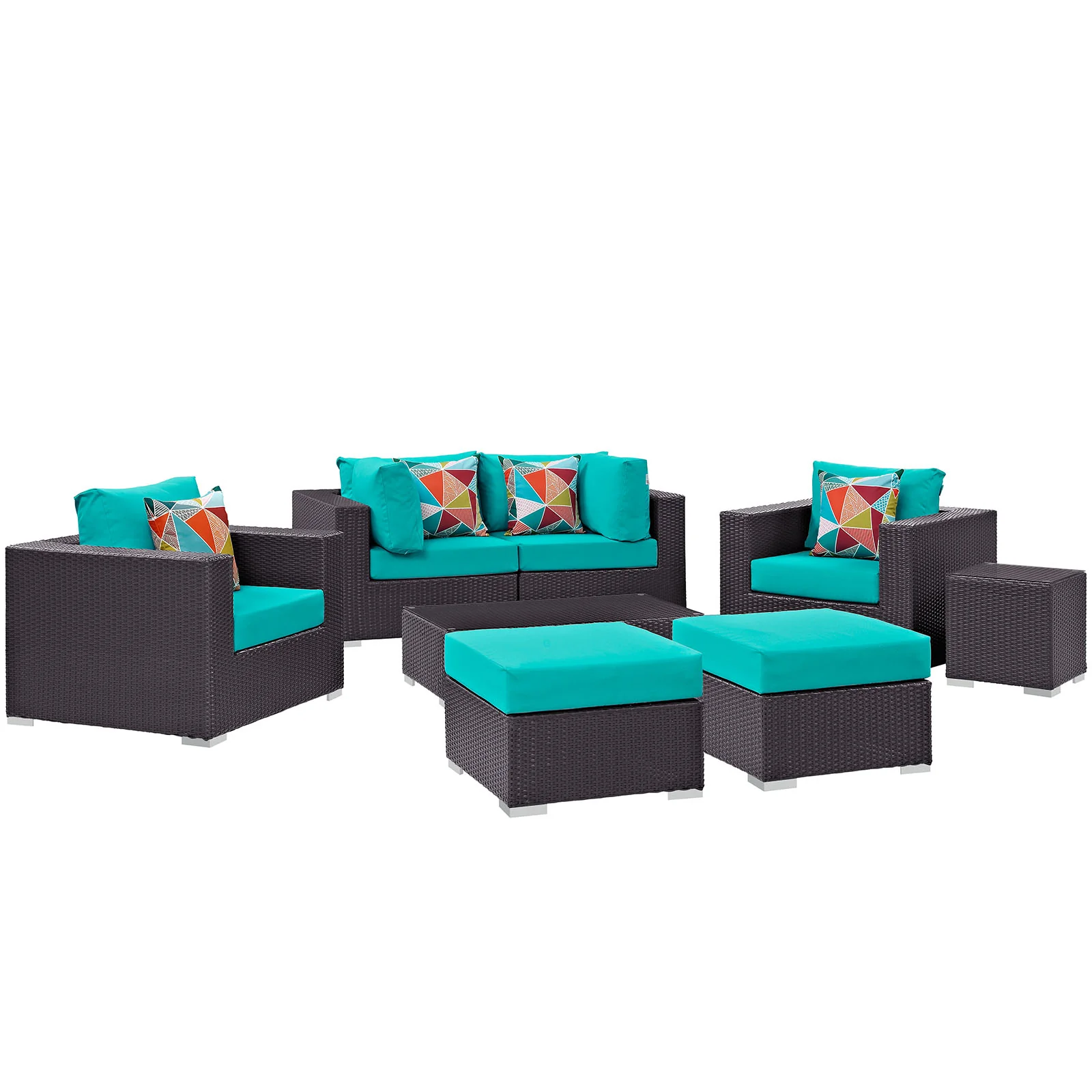 Convene 8 Piece Outdoor Patio Sectional Set By Modway - EEI-2371 - Image 42
