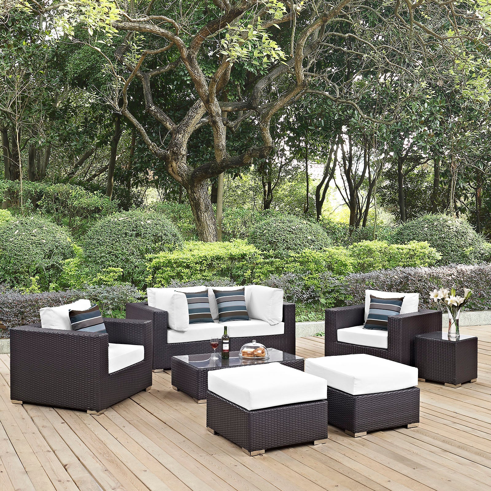 Convene 8 Piece Outdoor Patio Sectional Set By Modway - EEI-2371 - Image 49
