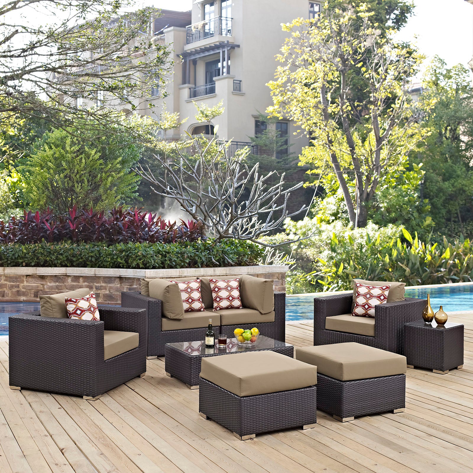 Convene 8 Piece Outdoor Patio Sectional Set By Modway - EEI-2371 - Image 9